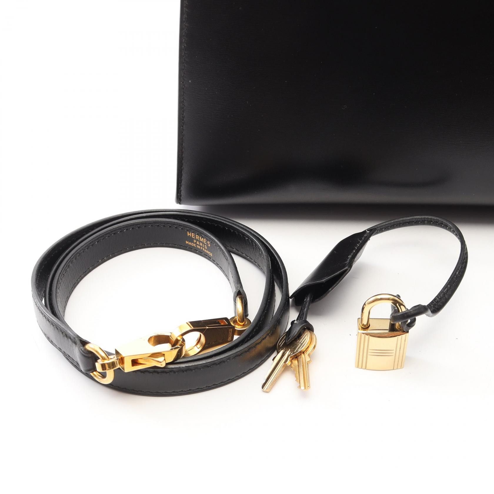 Hermes Hermes Hermes Kelly32 Box Calf Leather Handbag Y DUTY FREE for USA Size ONE SIZE - 6 Thumbnail