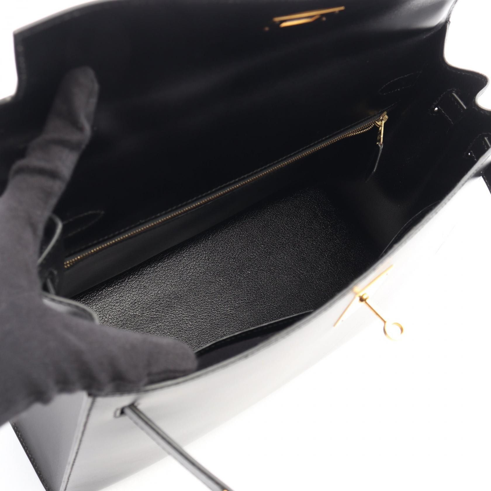 Hermes Hermes Hermes Kelly32 Box Calf Leather Handbag Y DUTY FREE for USA Size ONE SIZE - 3 Thumbnail