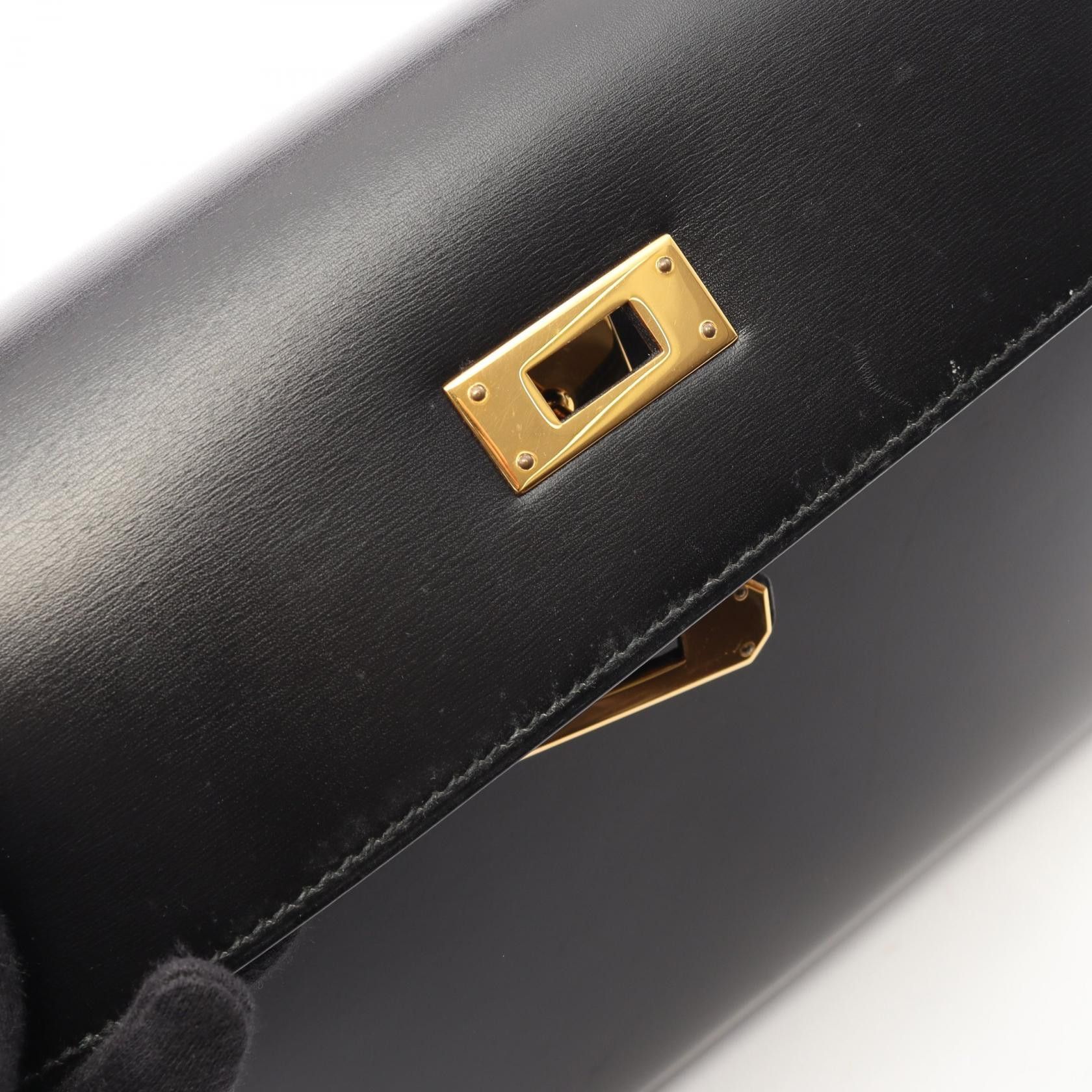 Hermes Hermes Hermes Kelly32 Box Calf Leather Handbag Y DUTY FREE for USA Size ONE SIZE - 8 Thumbnail