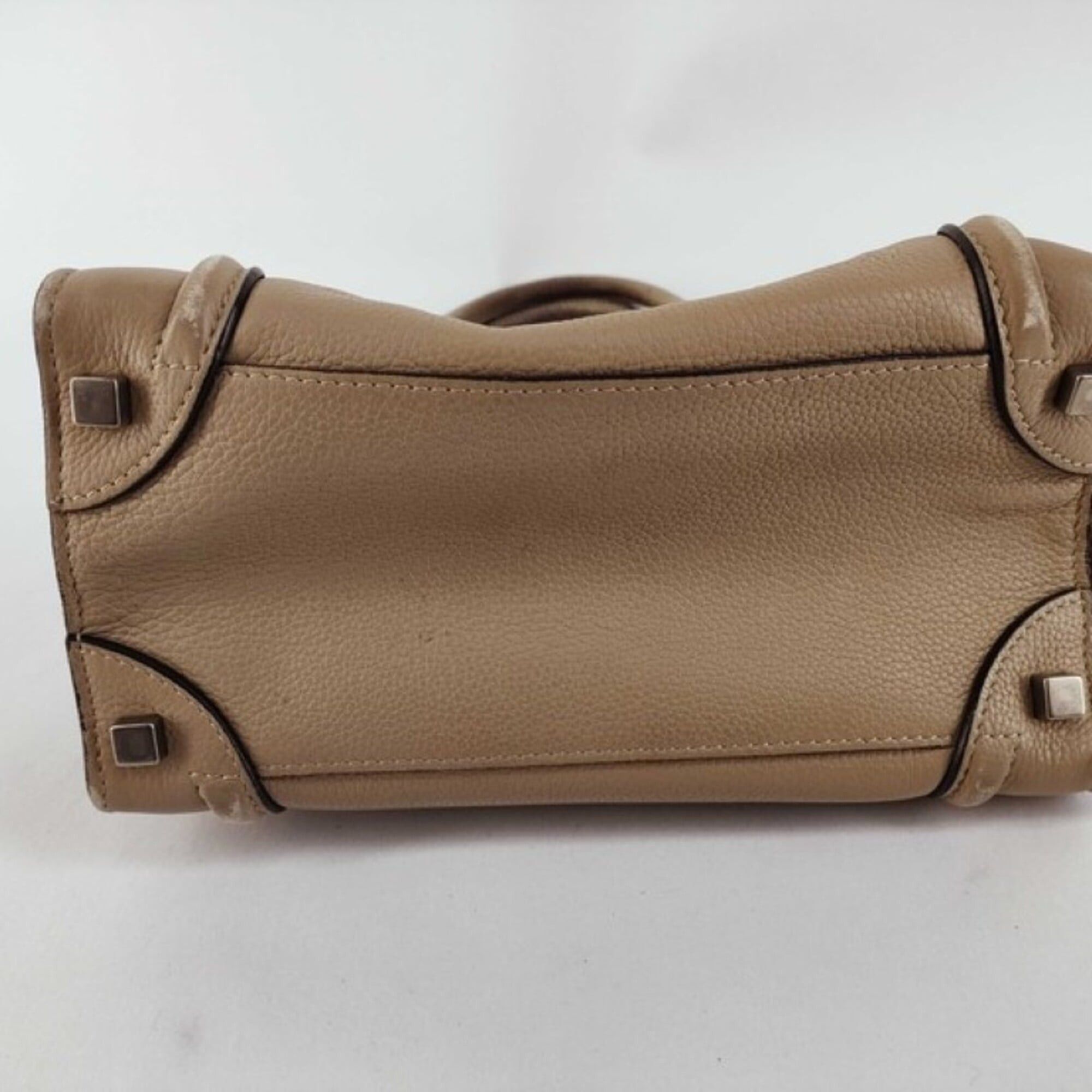 Celine Celine Luggage Micro Shopper Handbag, Brown Leather, Women's Size ONE SIZE - 3 Thumbnail