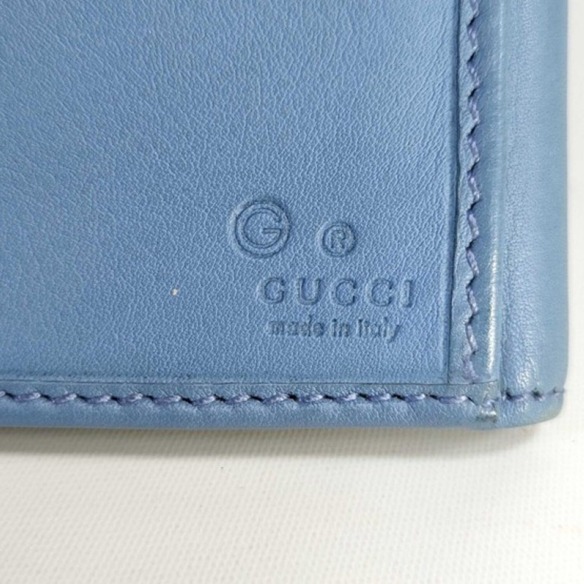 Gucci GUCCI long wallet, Interlocking G design, 231843, blue leather, women's, studs. Size ONE SIZE - 9 Thumbnail