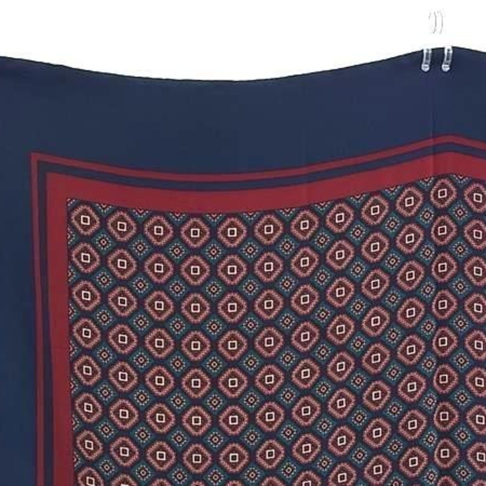 Chanel Chanel Stole/Scarf, Navy x Multicolor Silk, Women's Shawl Size ONE SIZE - 2 Thumbnail