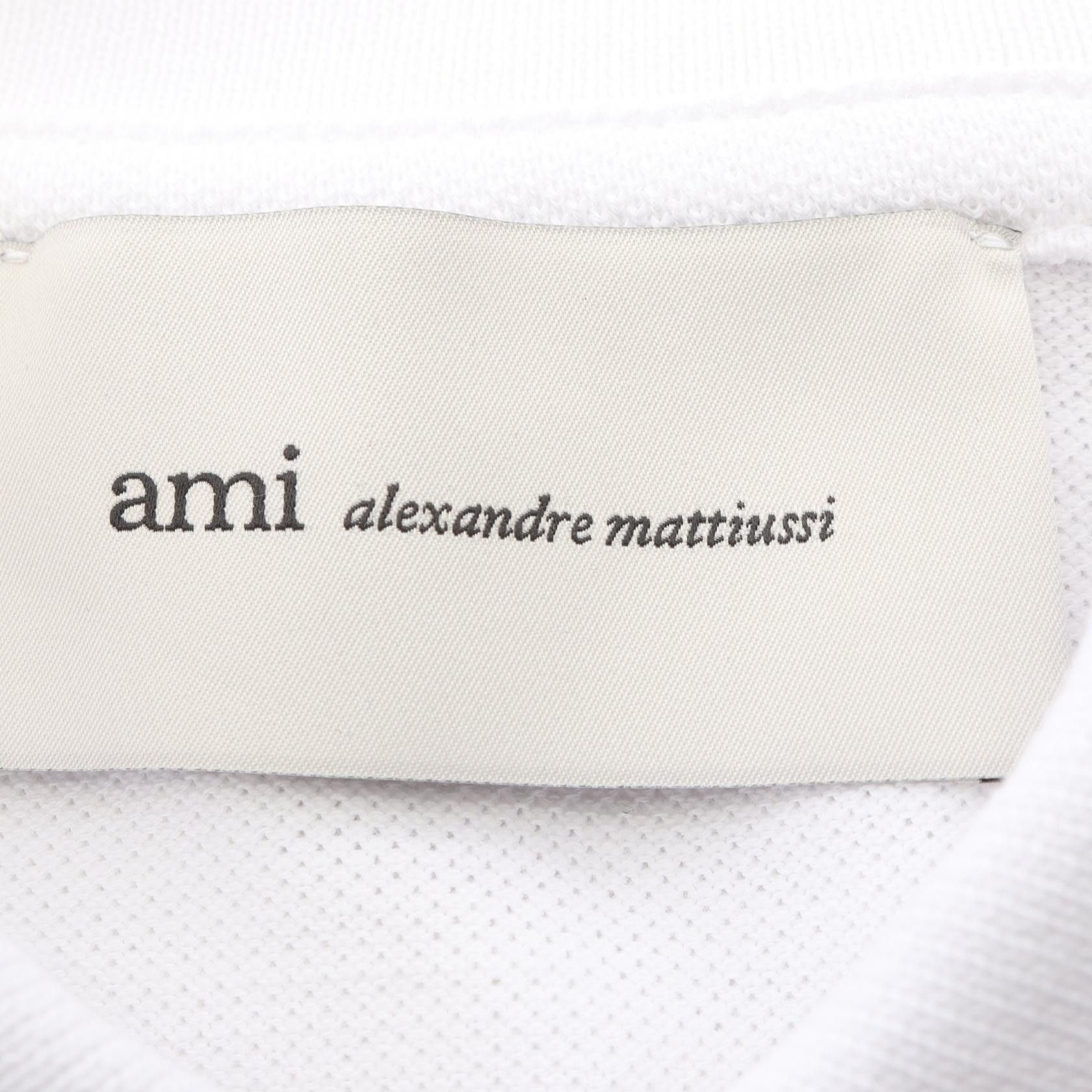 AMI Ami AMI Logo Cotton Polo Shirt Textile Tops UPL001.760100S DUTY FREE for USA Size ONE SIZE - 3 Thumbnail