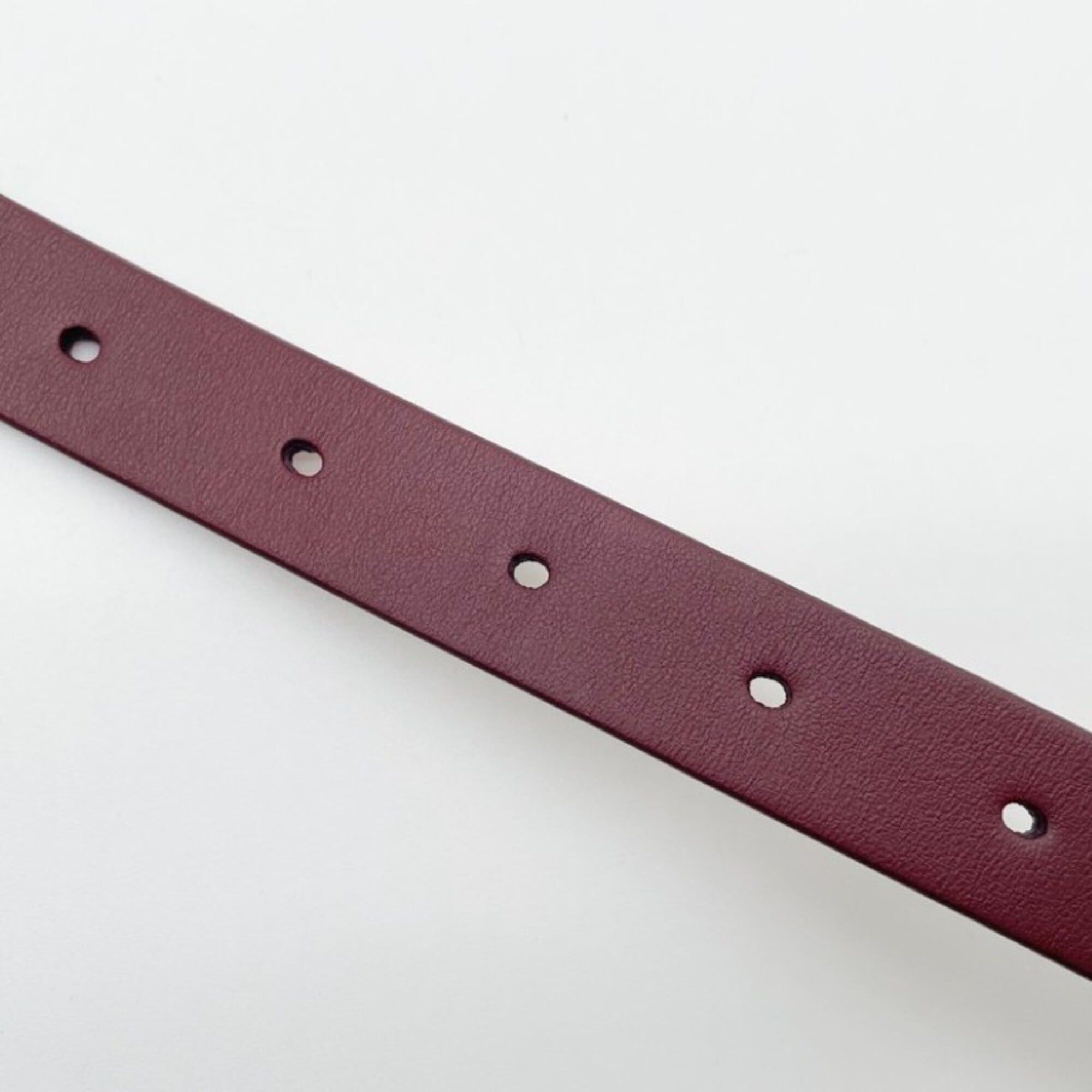 Dior Christian Dior Belt Saddle Reversible Bordeaux Leather Women's Size ONE SIZE - 5 Thumbnail