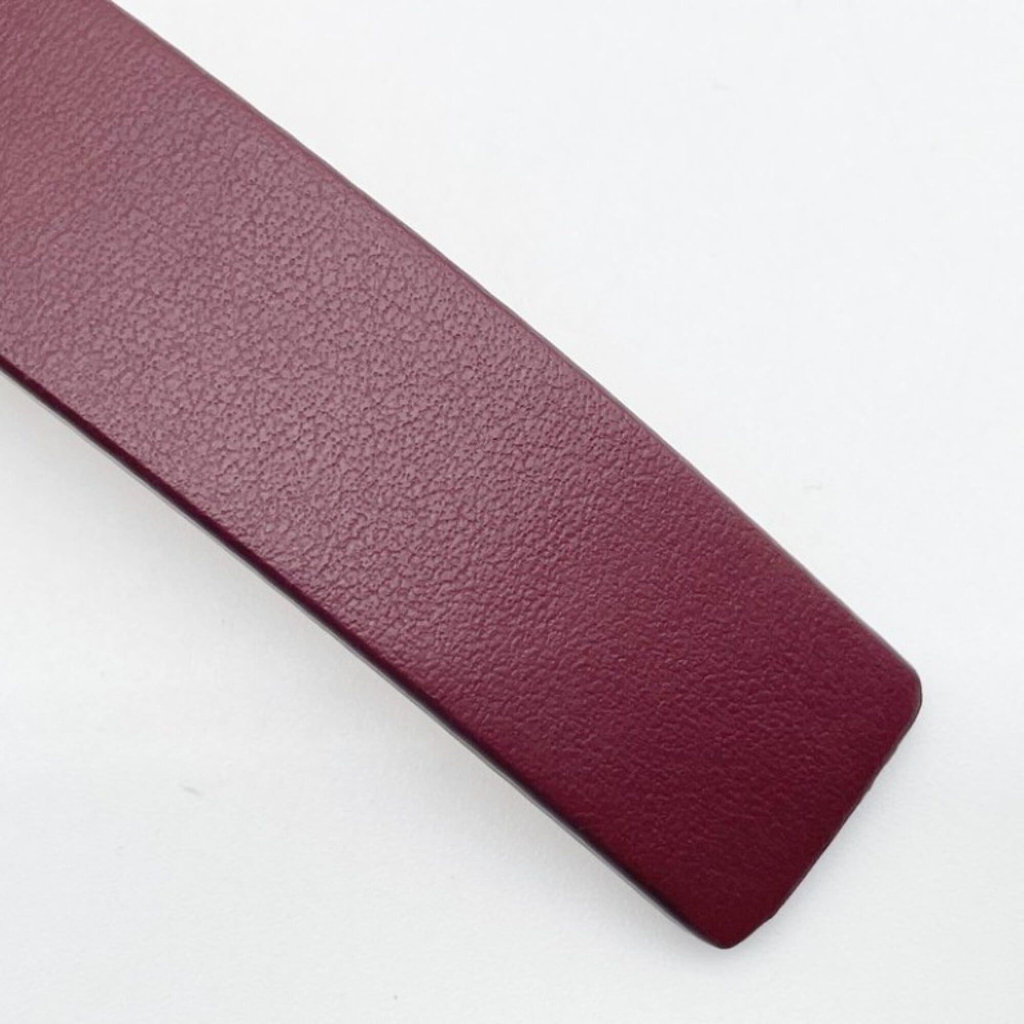 Dior Christian Dior Belt Saddle Reversible Bordeaux Leather Women's Size ONE SIZE - 7 Thumbnail