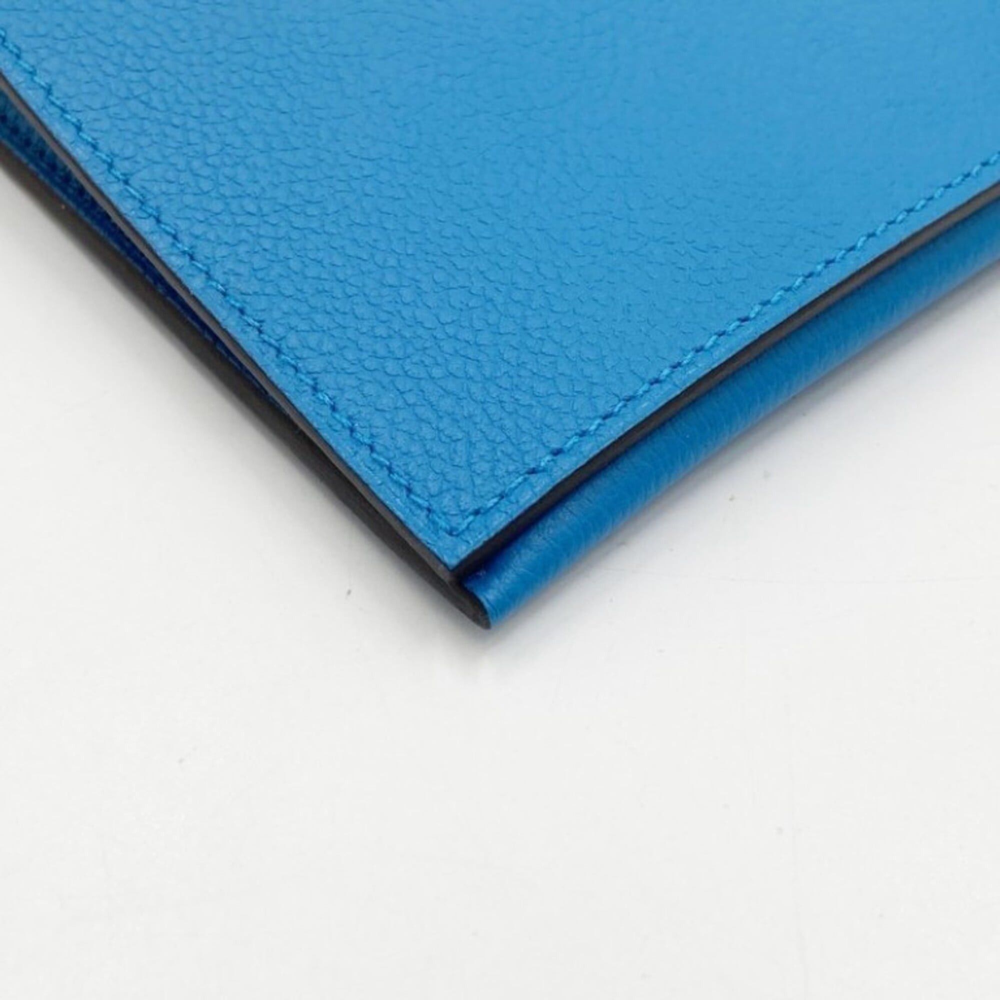 Hermes Hermes Long Wallet R.M.S Tutan Man Blue Green Evercolor Men's Women's Size ONE SIZE - 5 Thumbnail