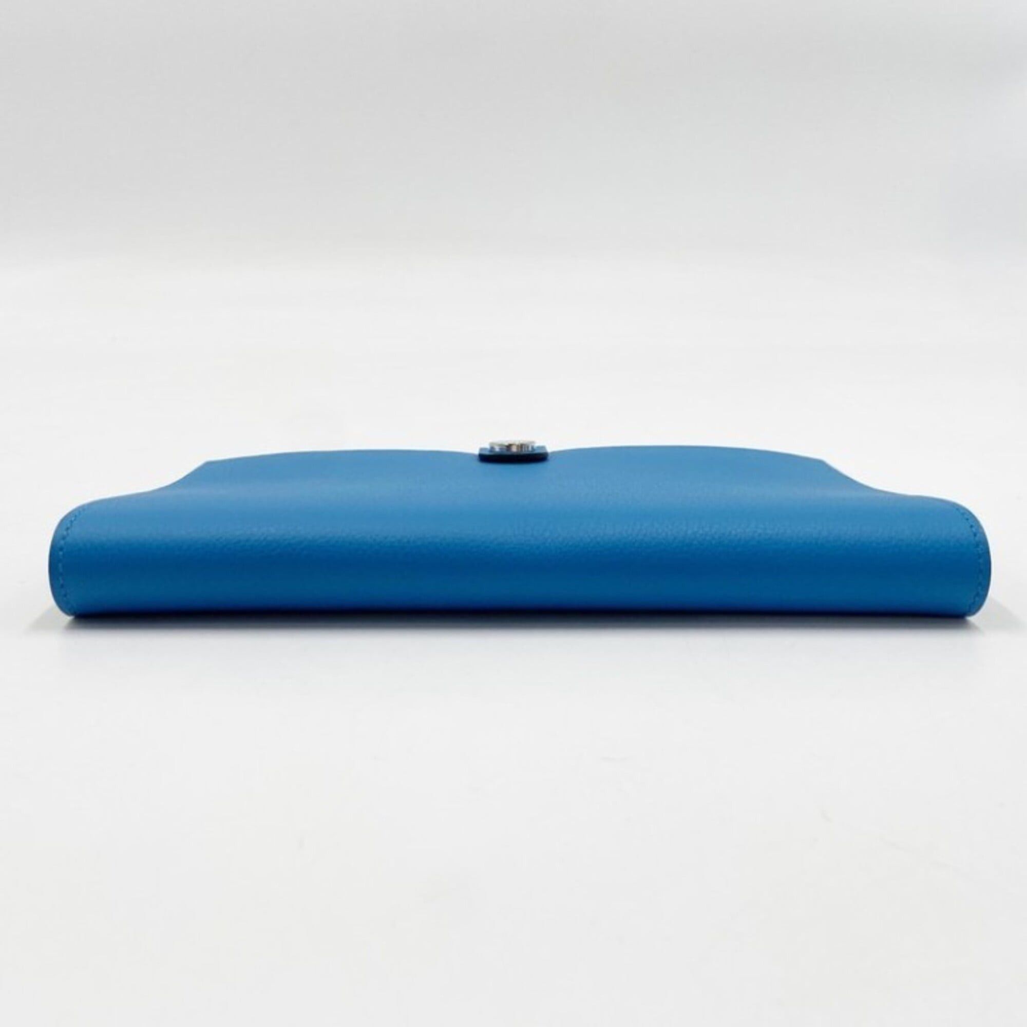 Hermes Hermes Long Wallet R.M.S Tutan Man Blue Green Evercolor Men's Women's Size ONE SIZE - 3 Thumbnail
