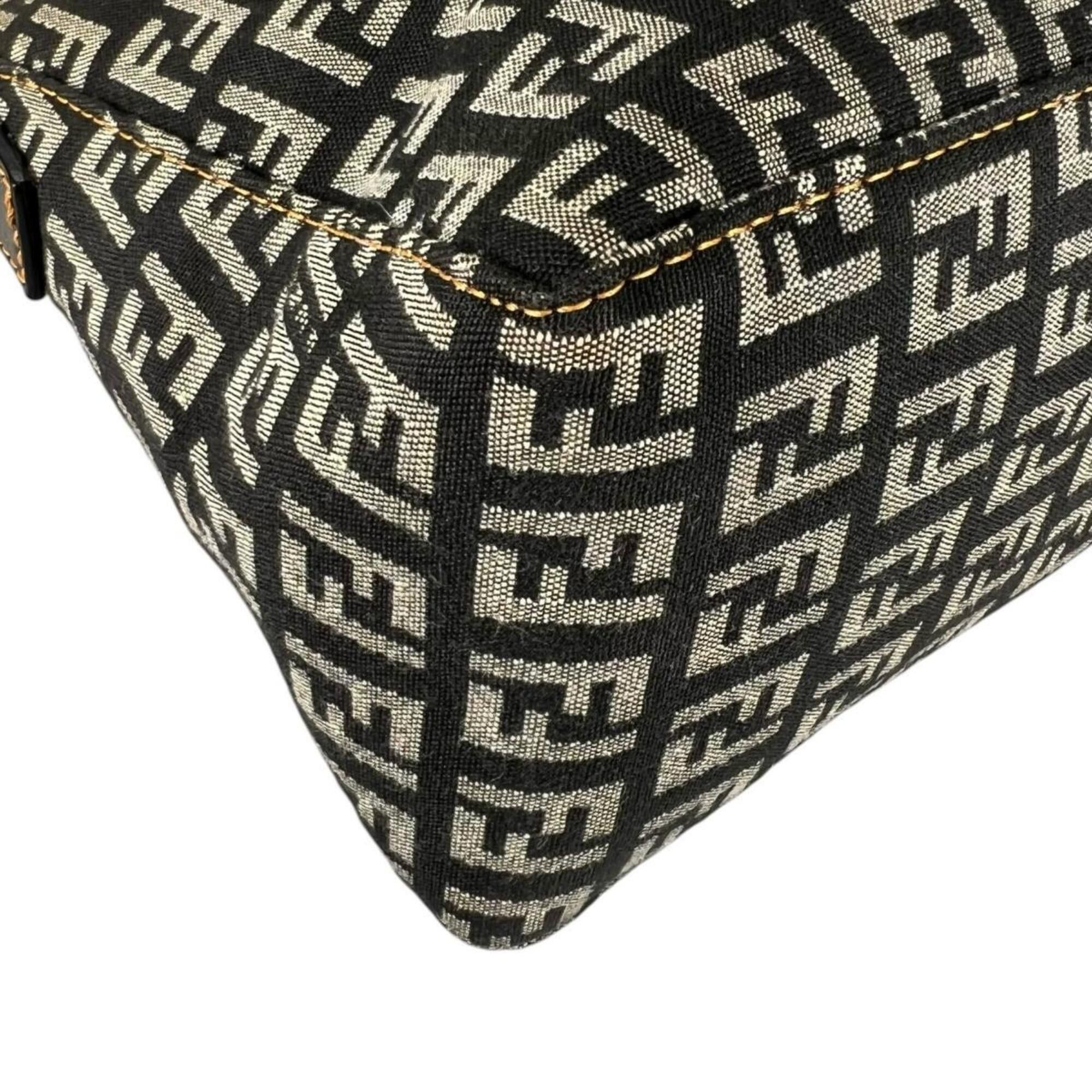 Fendi Fendi Zucchino Nylon Shoulder Bag, Gray (8BR042) Size ONE SIZE - 8 Thumbnail