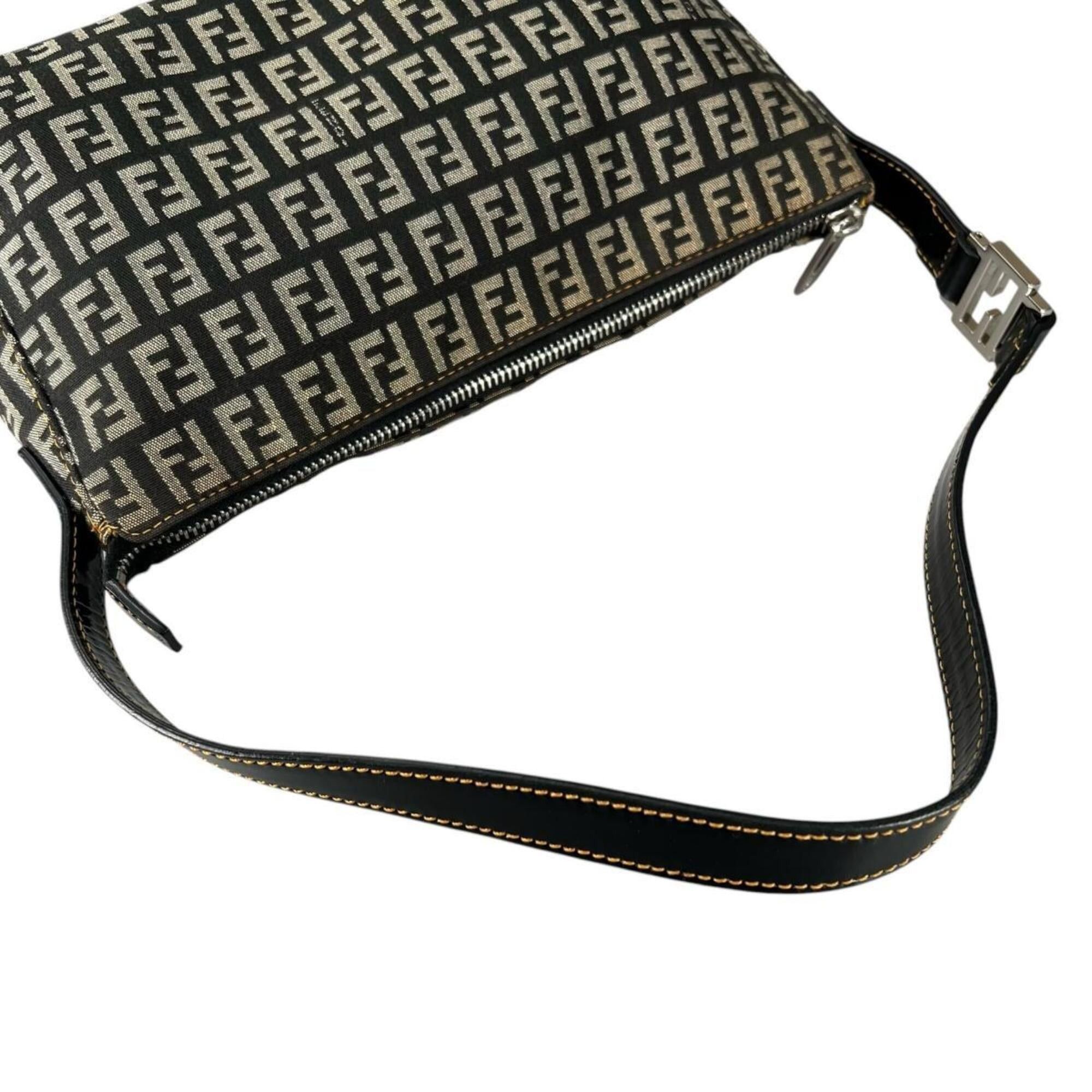 Fendi Fendi Zucchino Nylon Shoulder Bag, Gray (8BR042) Size ONE SIZE - 6 Thumbnail