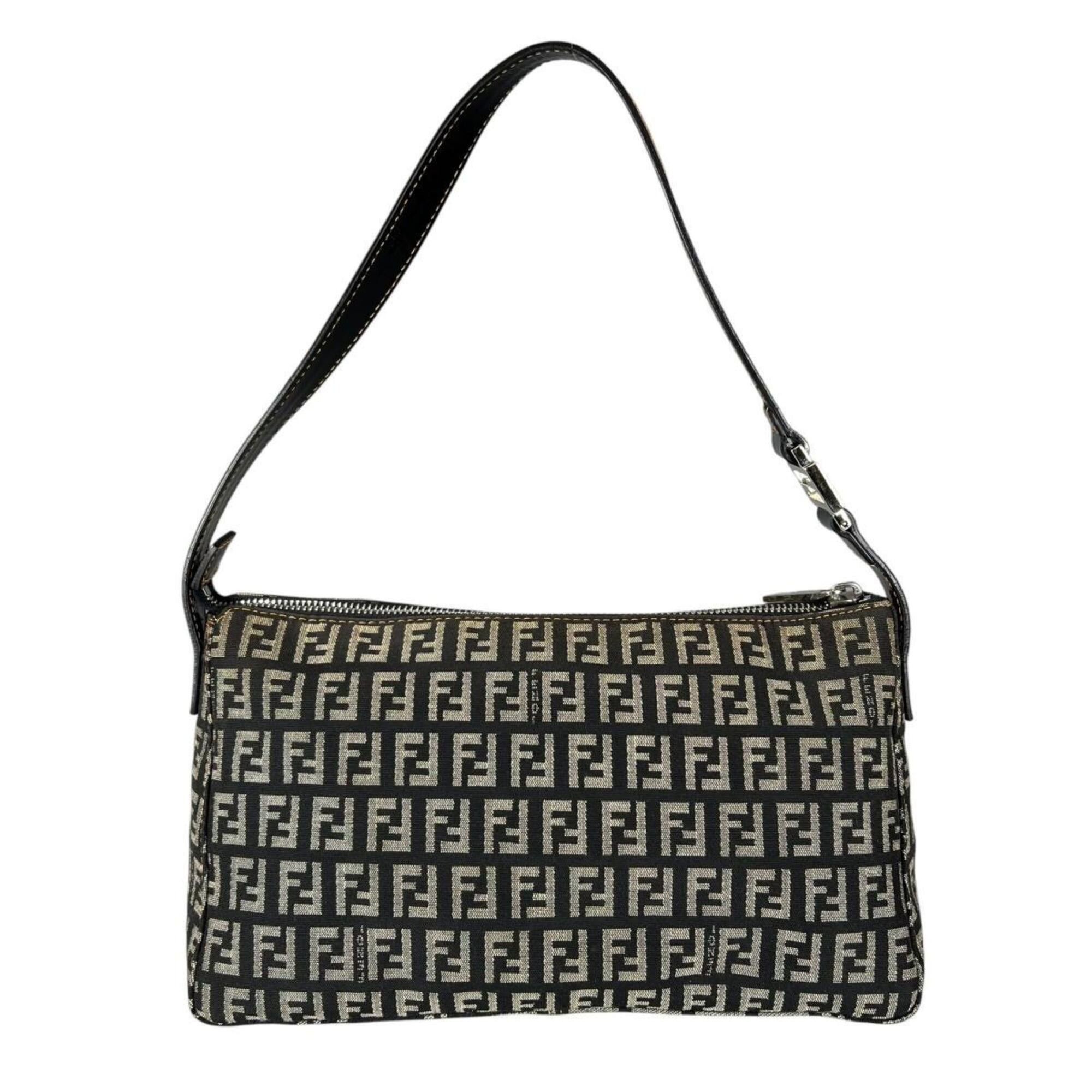 Fendi Fendi Zucchino Nylon Shoulder Bag, Gray (8BR042) Size ONE SIZE - 3 Thumbnail