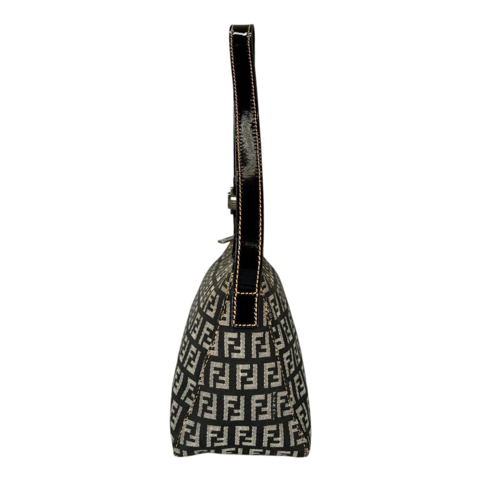 Fendi Fendi Zucchino Nylon Shoulder Bag, Gray (8BR042) Size ONE SIZE - 4 Thumbnail