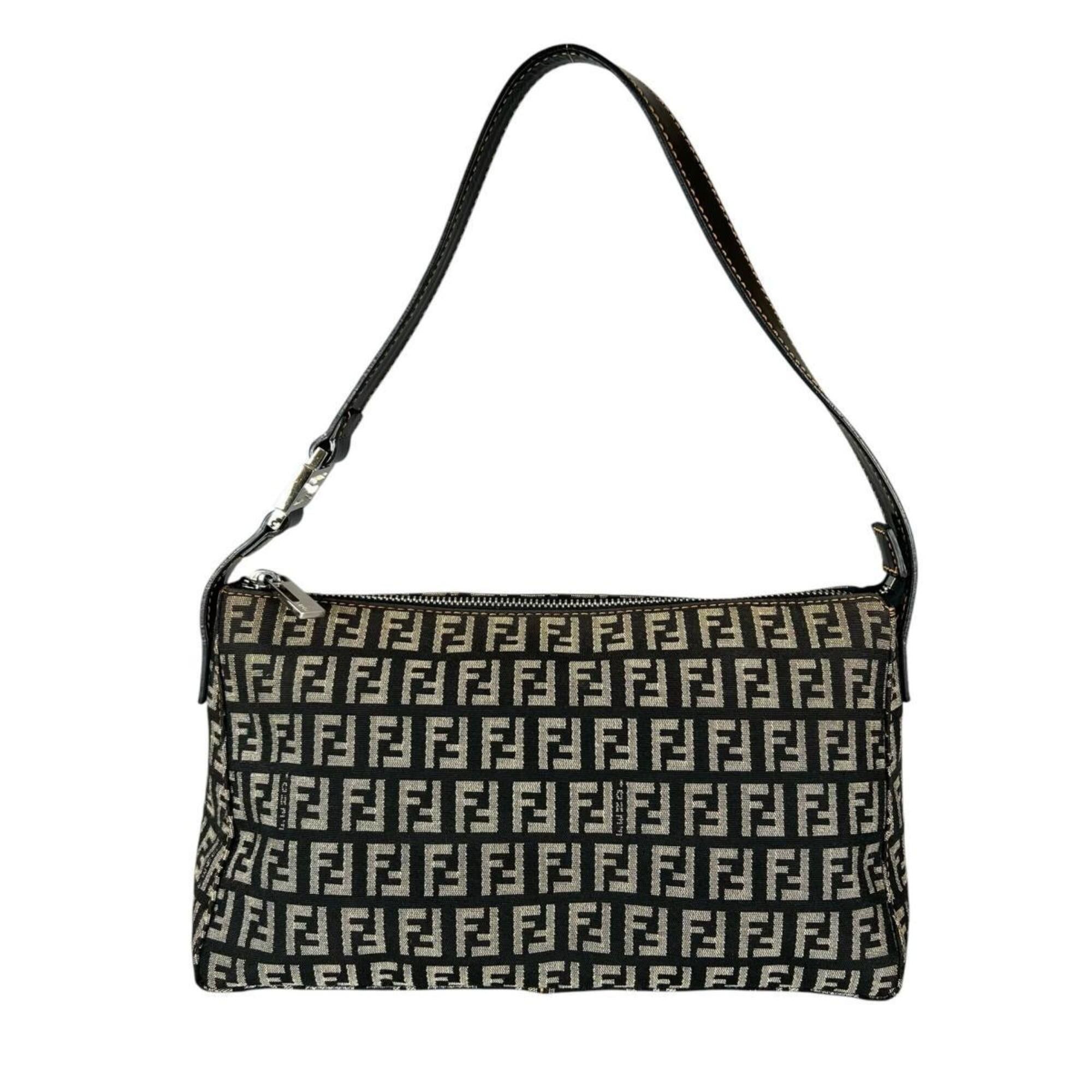 Fendi Fendi Zucchino Nylon Shoulder Bag, Gray (8BR042) Size ONE SIZE - 2 Thumbnail