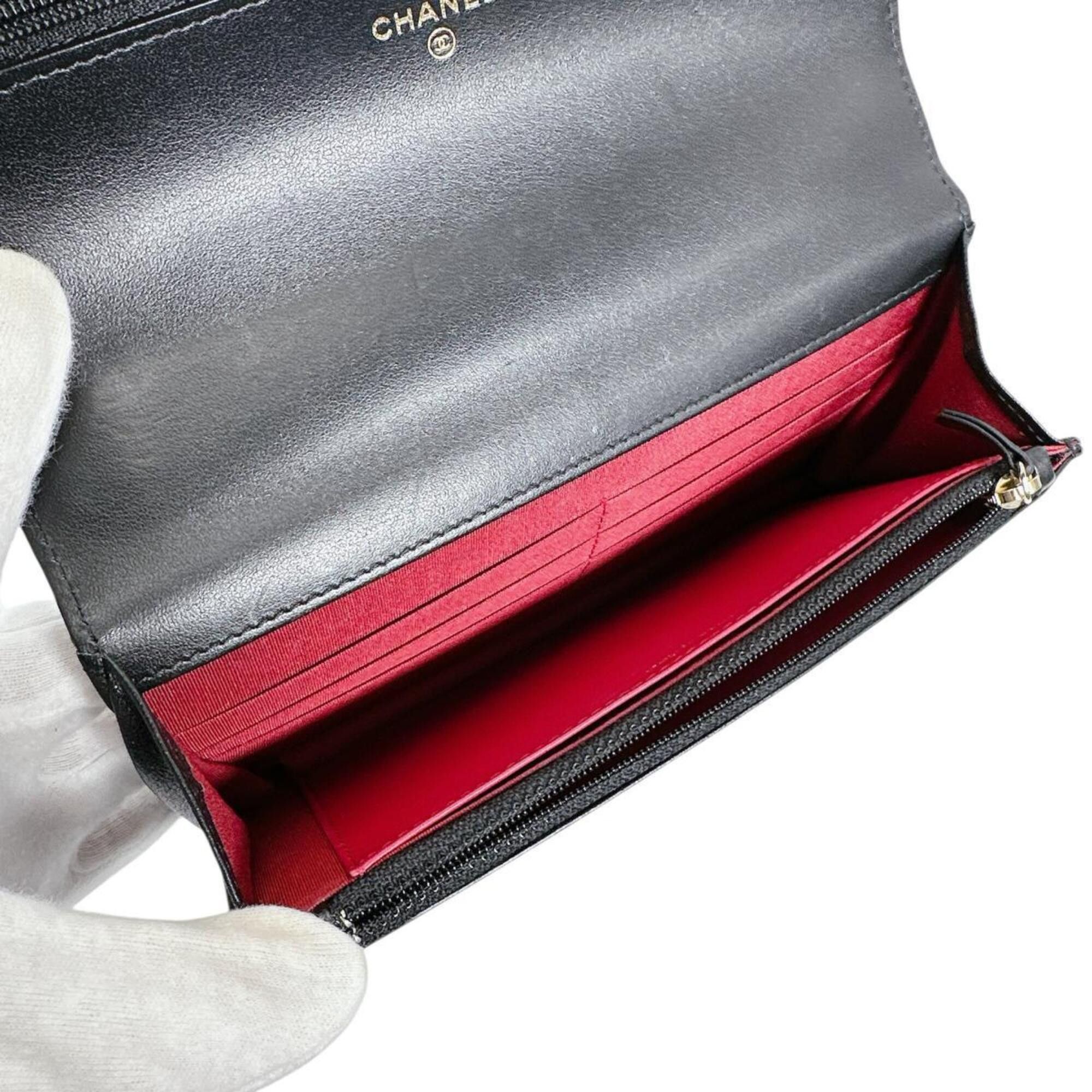 Chanel Chanel Shoulder Bag Chain Wallet Long CHANEL19 Lambskin Black Size ONE SIZE - 12 Thumbnail