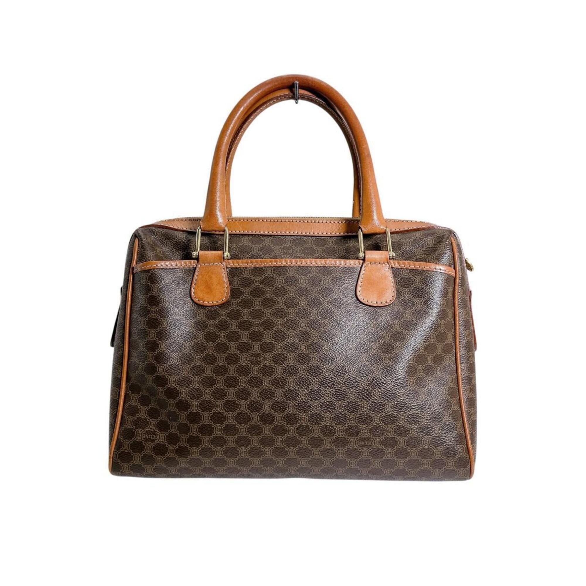 Celine Celine handbag, leather, Macadam pattern, brown. Size ONE SIZE - 2 Thumbnail