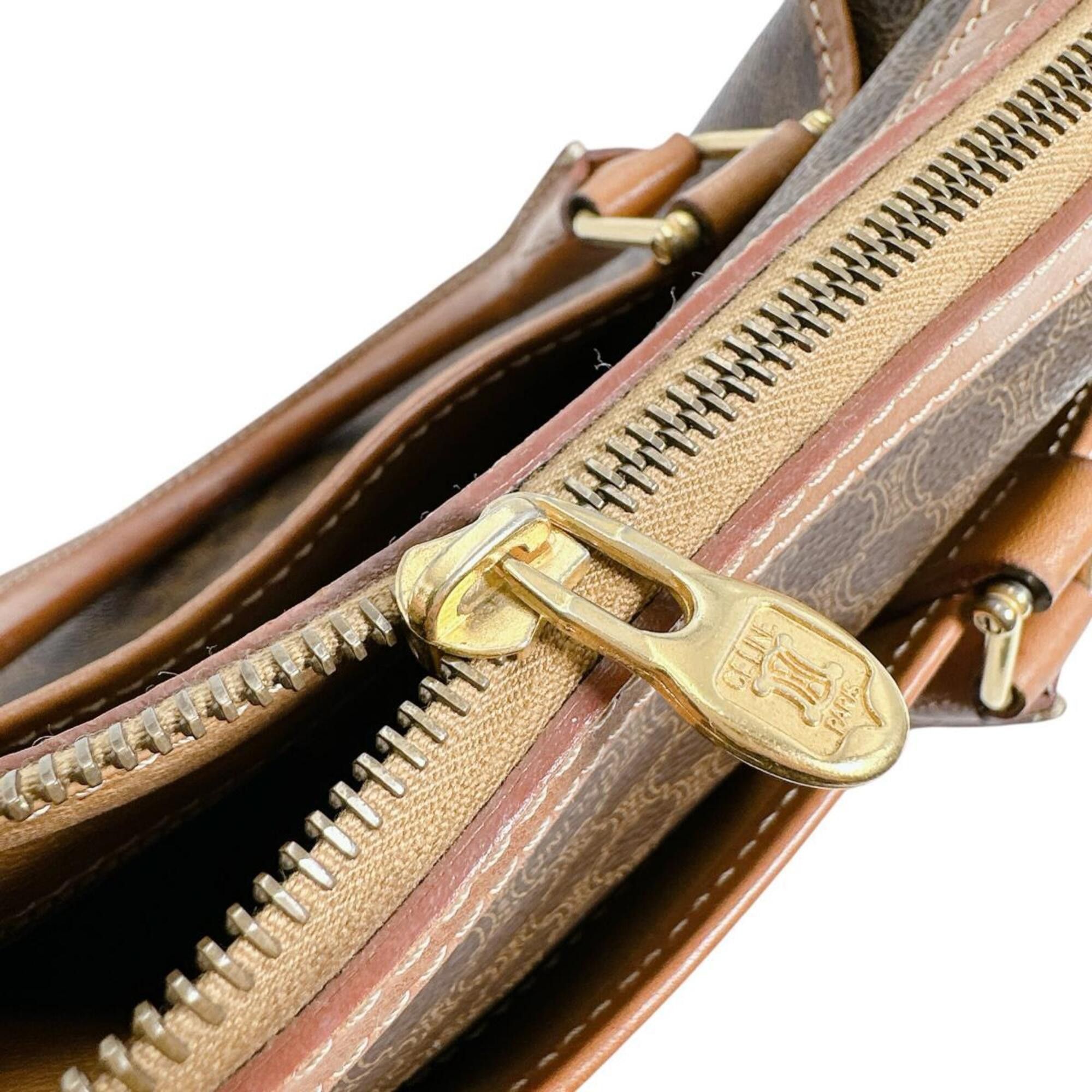 Celine Celine handbag, leather, Macadam pattern, brown. Size ONE SIZE - 17 Thumbnail