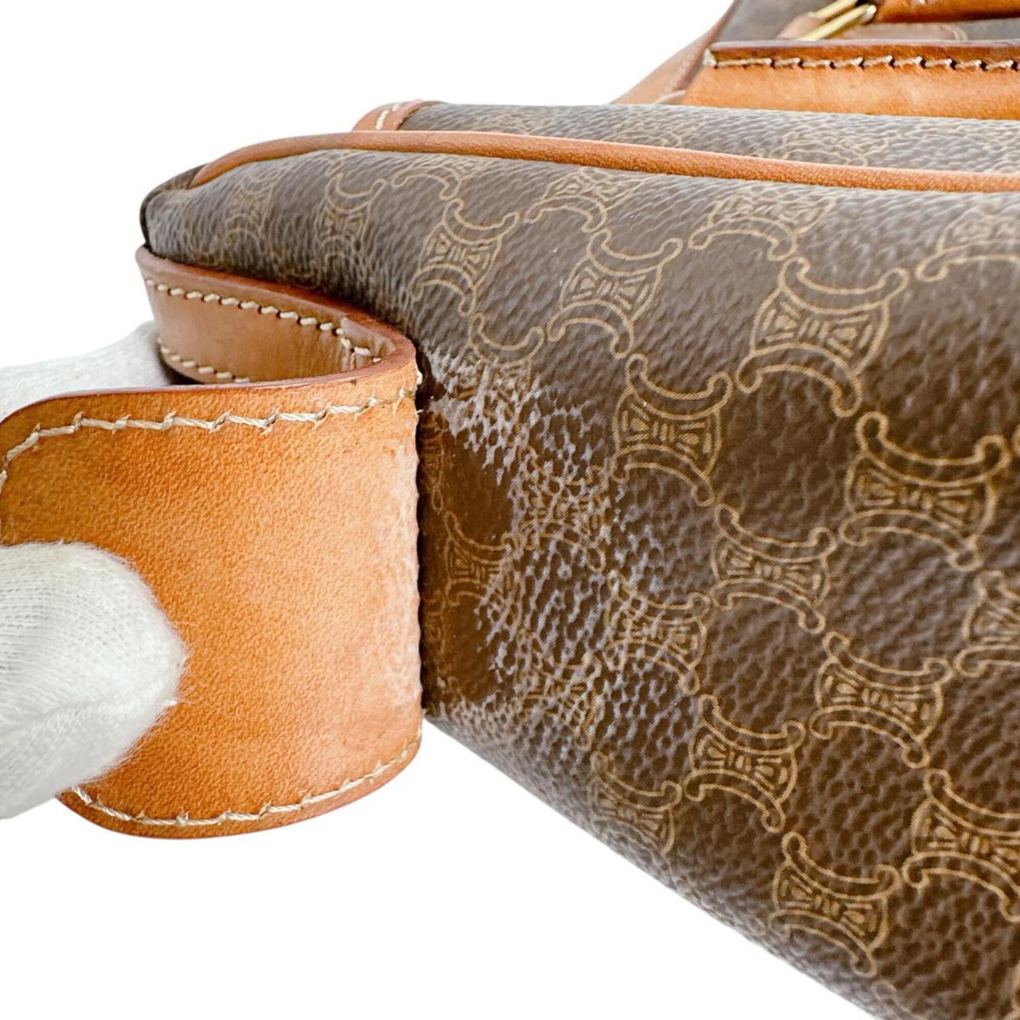Celine Celine handbag, leather, Macadam pattern, brown. Size ONE SIZE - 16 Thumbnail
