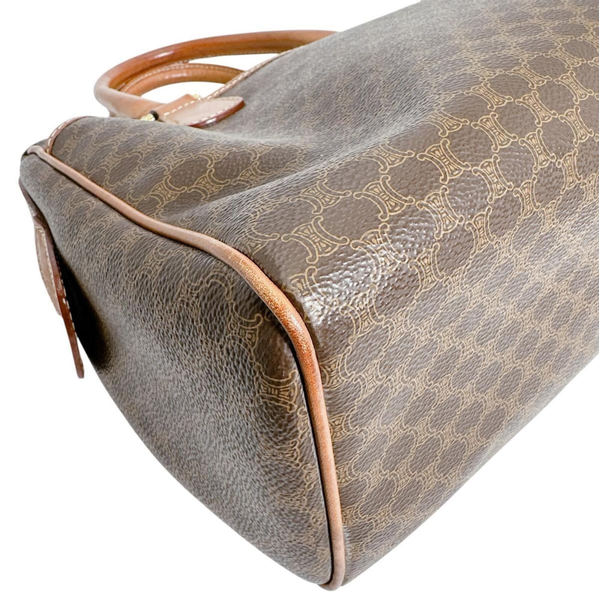 Celine Celine handbag, leather, Macadam pattern, brown. Size ONE SIZE - 8 Thumbnail