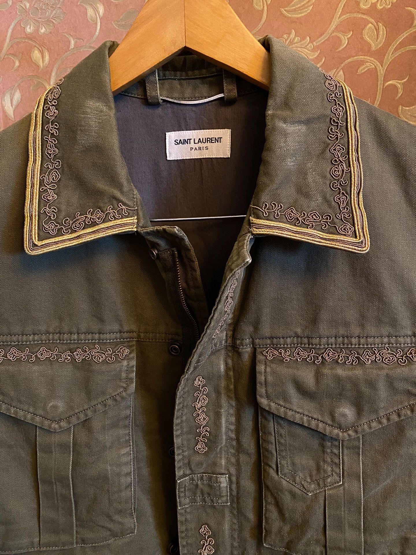Saint Laurent Paris Saint Laurent Embroidered Frayed Linen Vest Size US M / EU 48-50 / 2 - 2 Thumbnail