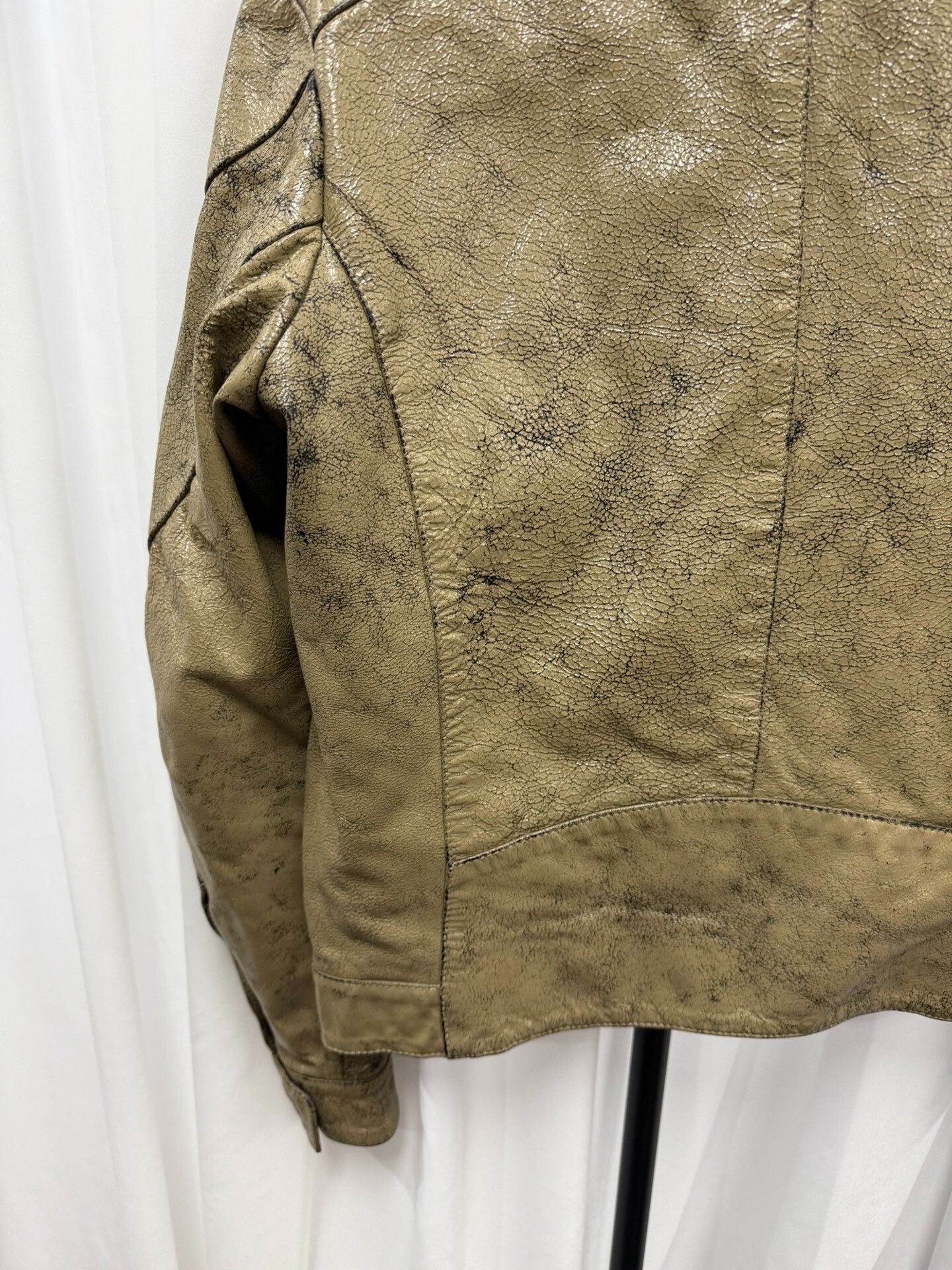 Maison Margiela Maison Margiela Leather Cracked Paint Jacket Size US M / EU 48-50 / 2 - 9 Thumbnail