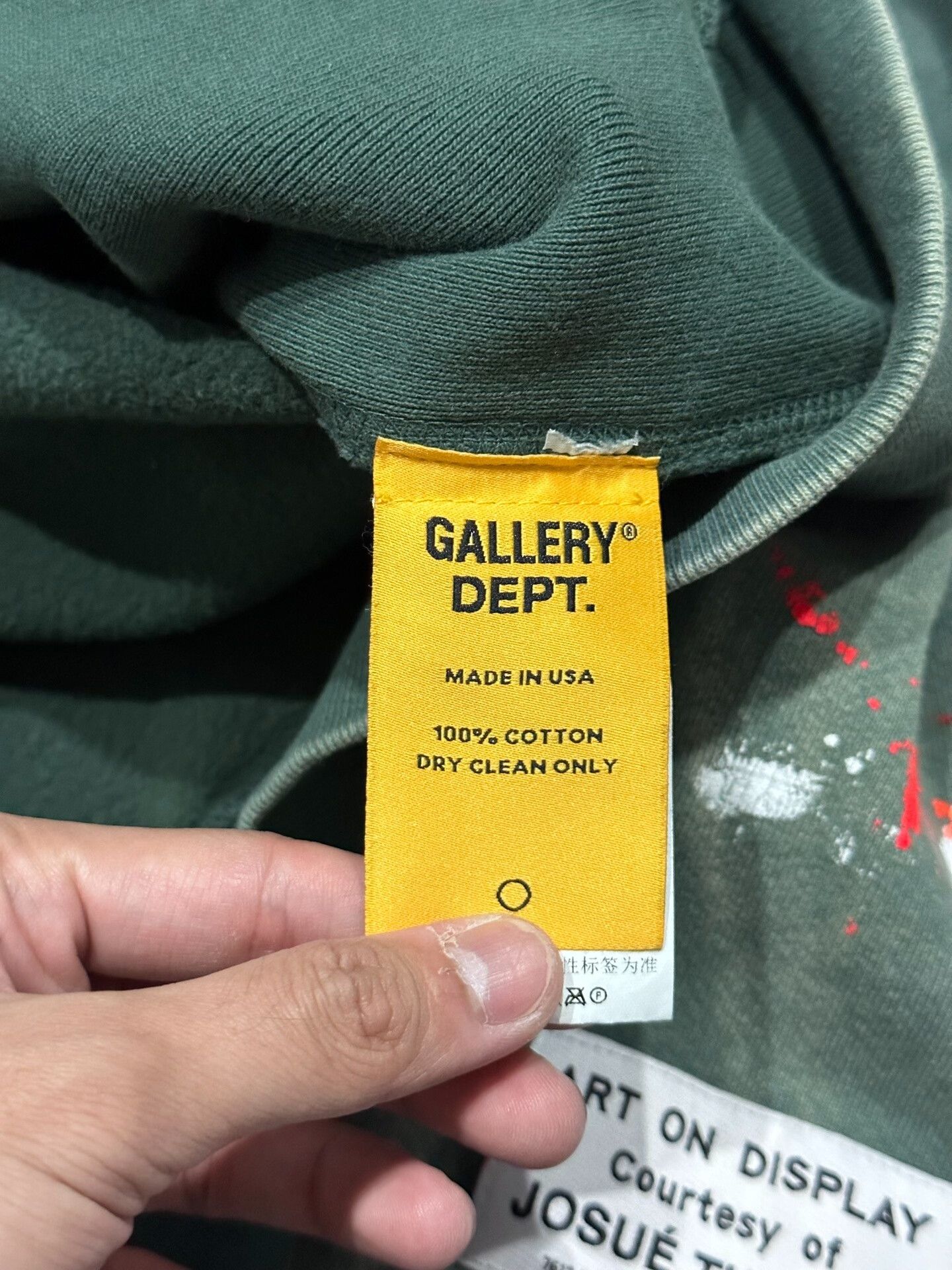 Gallery Dept. Gallery Dept Dark Green Splatter Paint Hoodie Size US M / EU 48-50 / 2 - 6 Thumbnail