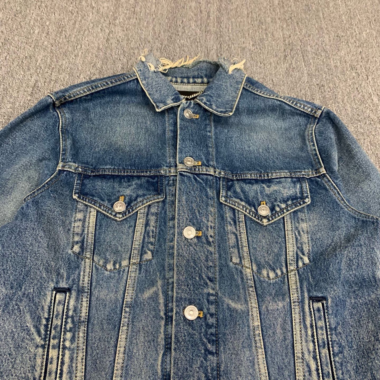 Balenciaga Balenciaga Blue Washed Denim Jacket Size US S / EU 44-46 / 1 - 9 Thumbnail
