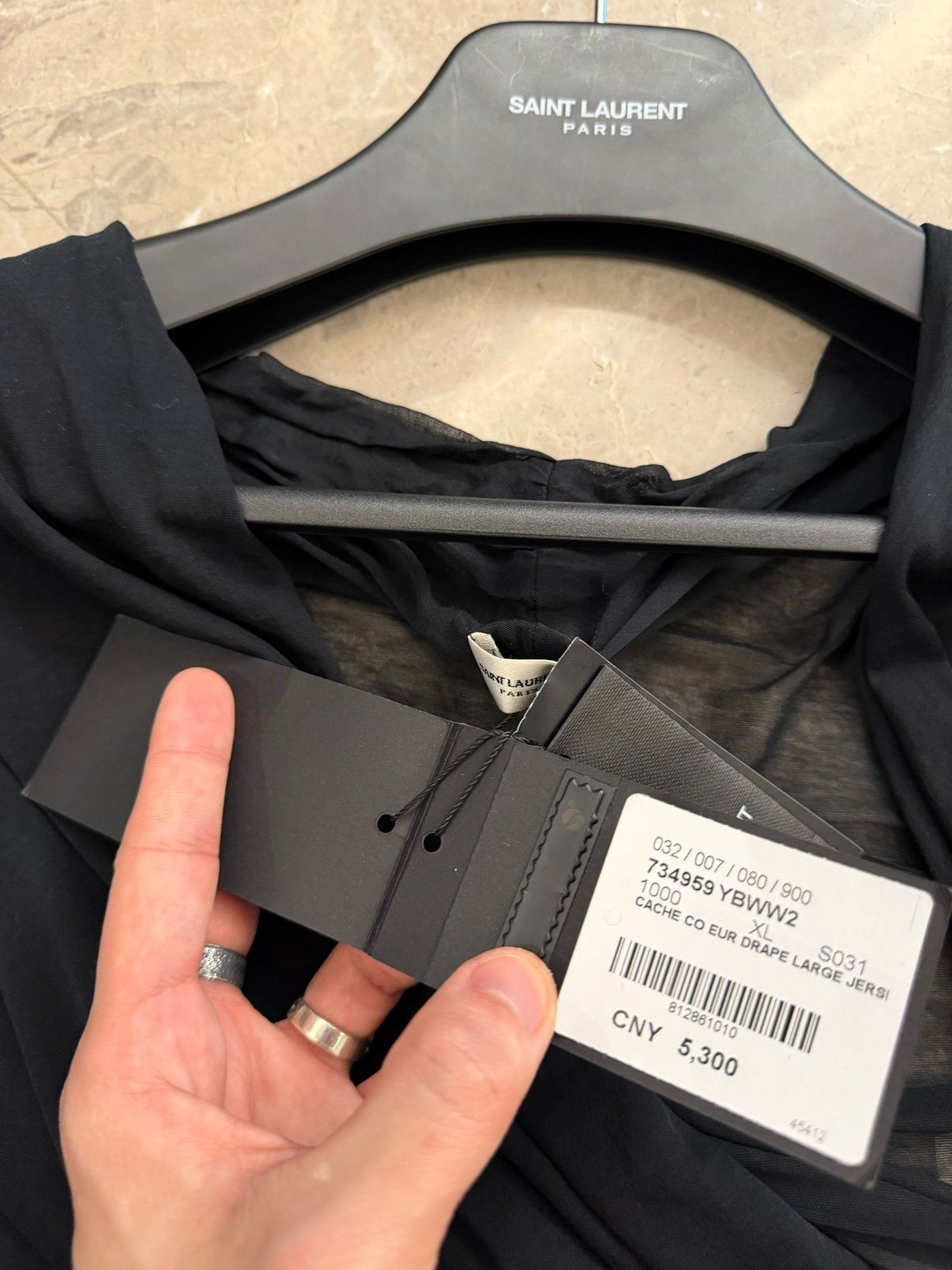Saint Laurent Paris Saint Laurent 23SS Deep V Sheer Top Size US XL / EU 56 / 4 - 3 Thumbnail