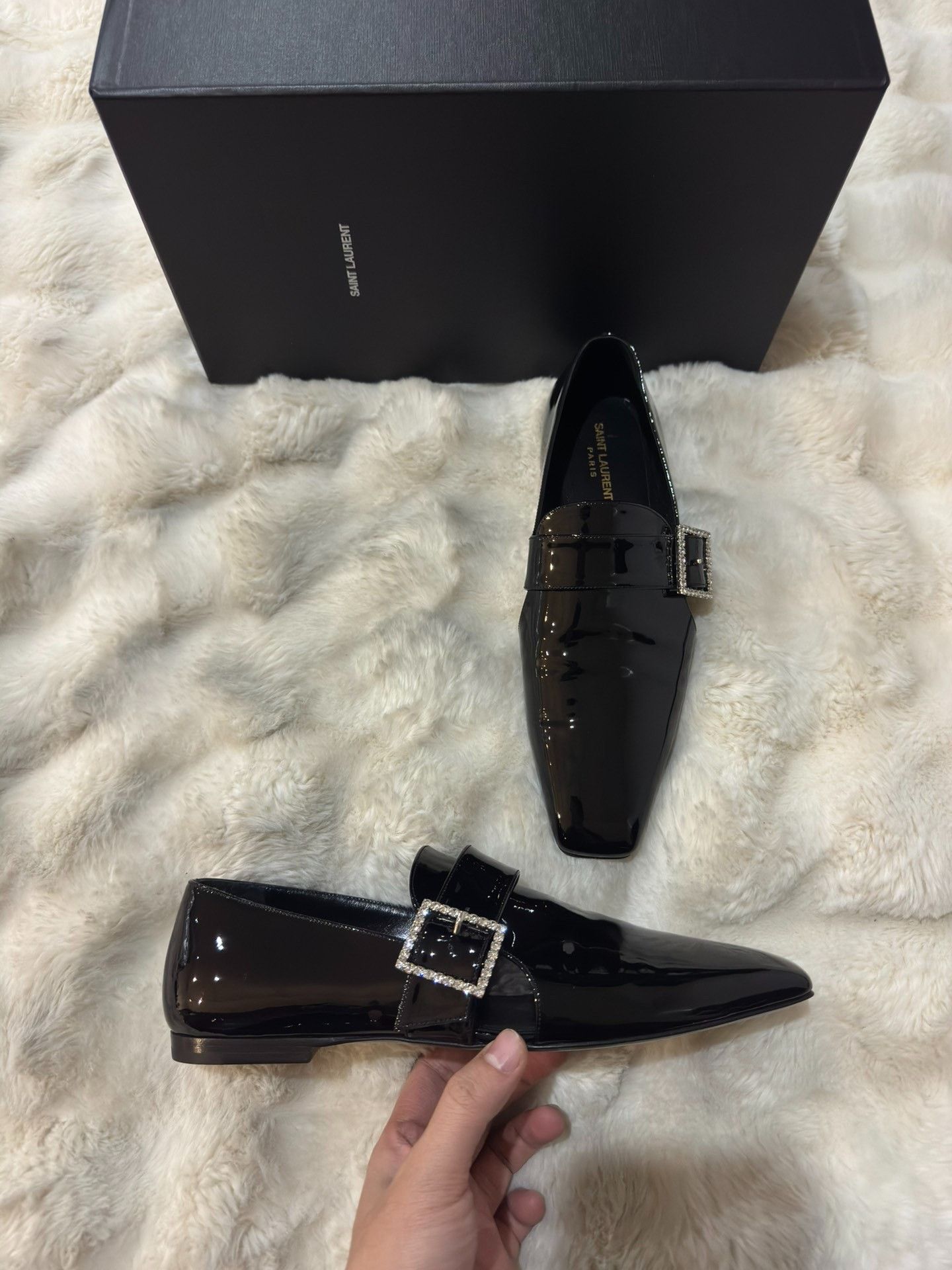 Saint Laurent Paris Saint Laurent SLP Square Buckle Loafers Size US 9 / EU 42 - 2 Thumbnail