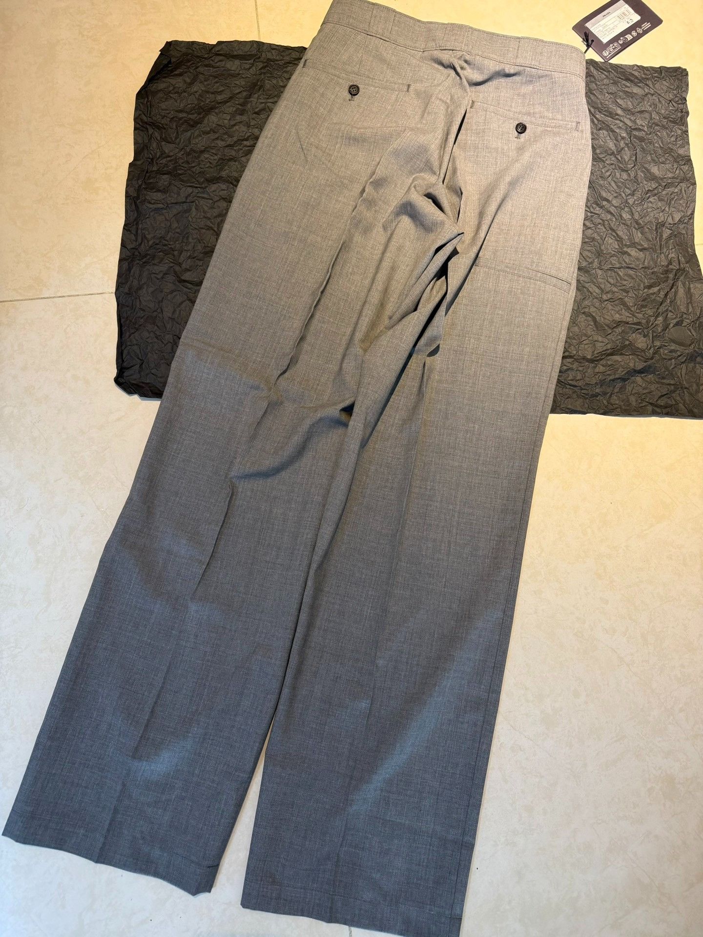 Prada PRADA High-Waisted Wide-Leg Wool Trousers Size US 28 / EU 44 - 3 Thumbnail