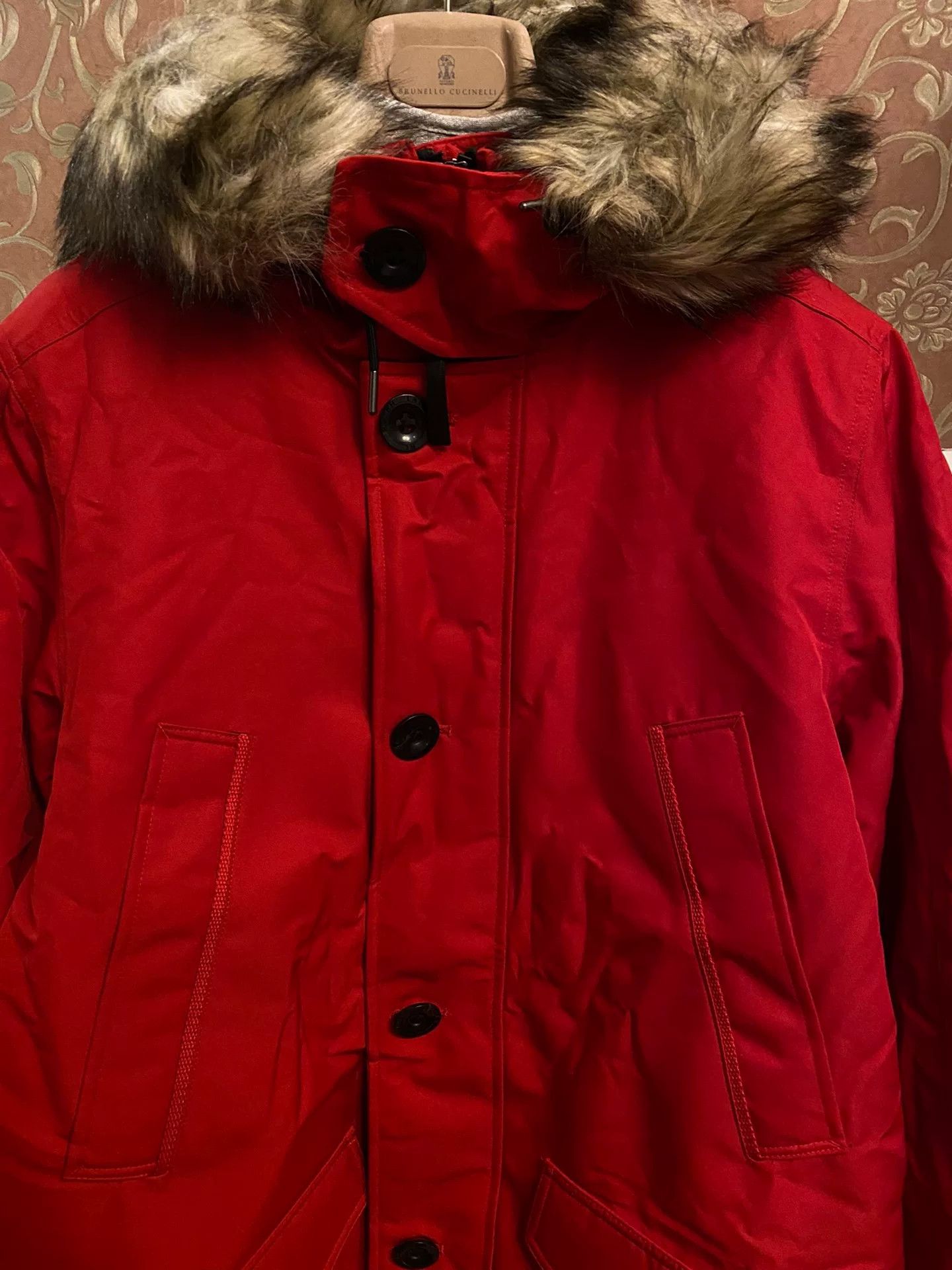 RRL Ralph Lauren RRL Red Fur-Lined Down Jacket Size US M / EU 48-50 / 2 - 2 Thumbnail