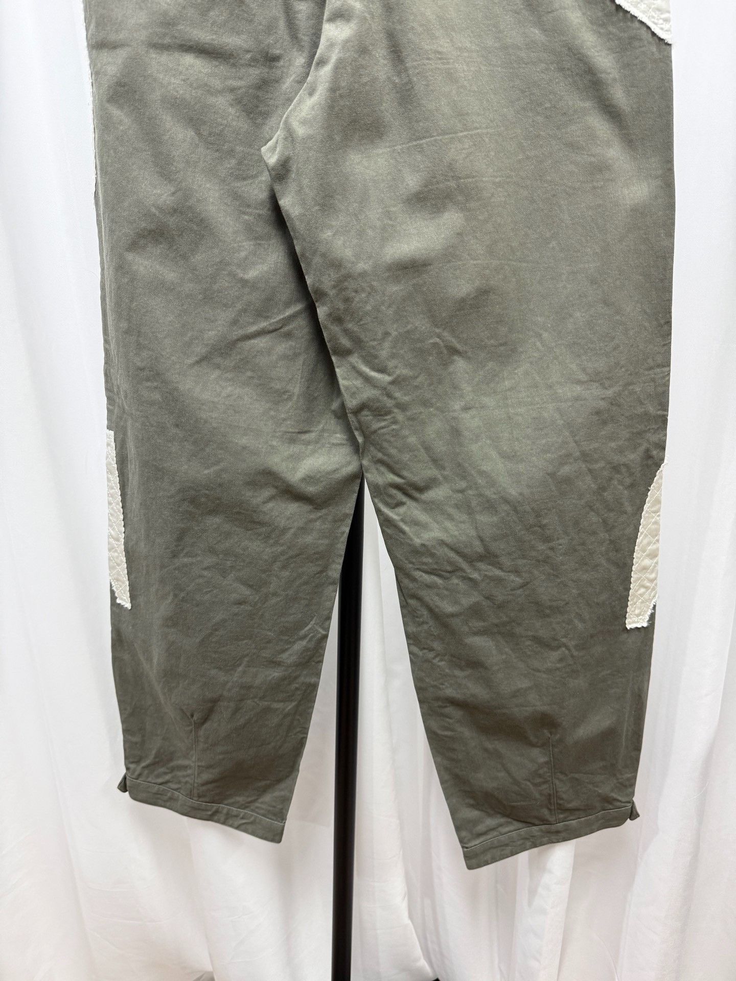 Issey Miyake Issey Miyake Green Gray Spliced Cargo Pants Size US 31 - 7 Thumbnail
