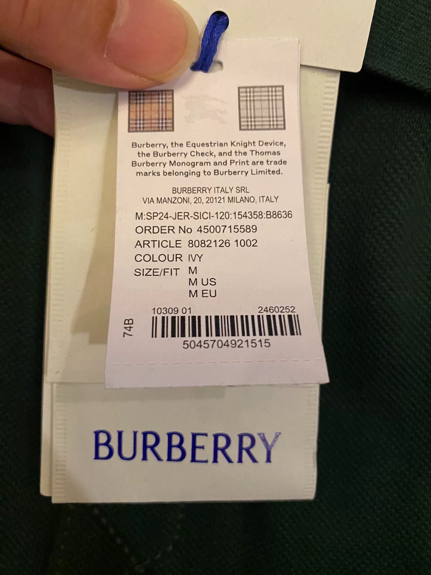 Burberry Burberry Green Equestrian Logo Polo Size US M / EU 48-50 / 2 - 8 Thumbnail