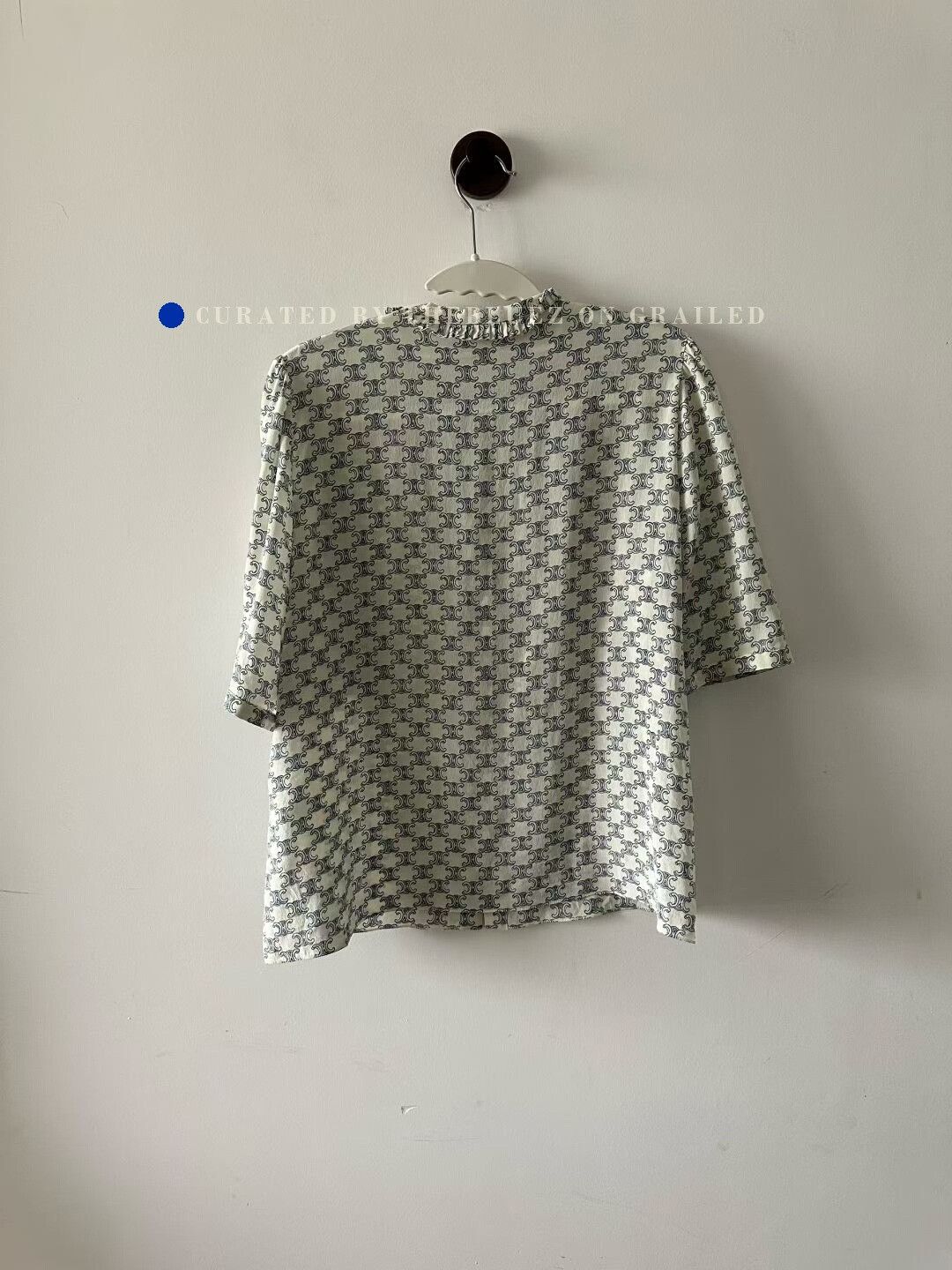 Celine Celine Triomphe All-Over Print Short-Sleeve Shirt Size S / US 4 / IT 40 - 2 Thumbnail