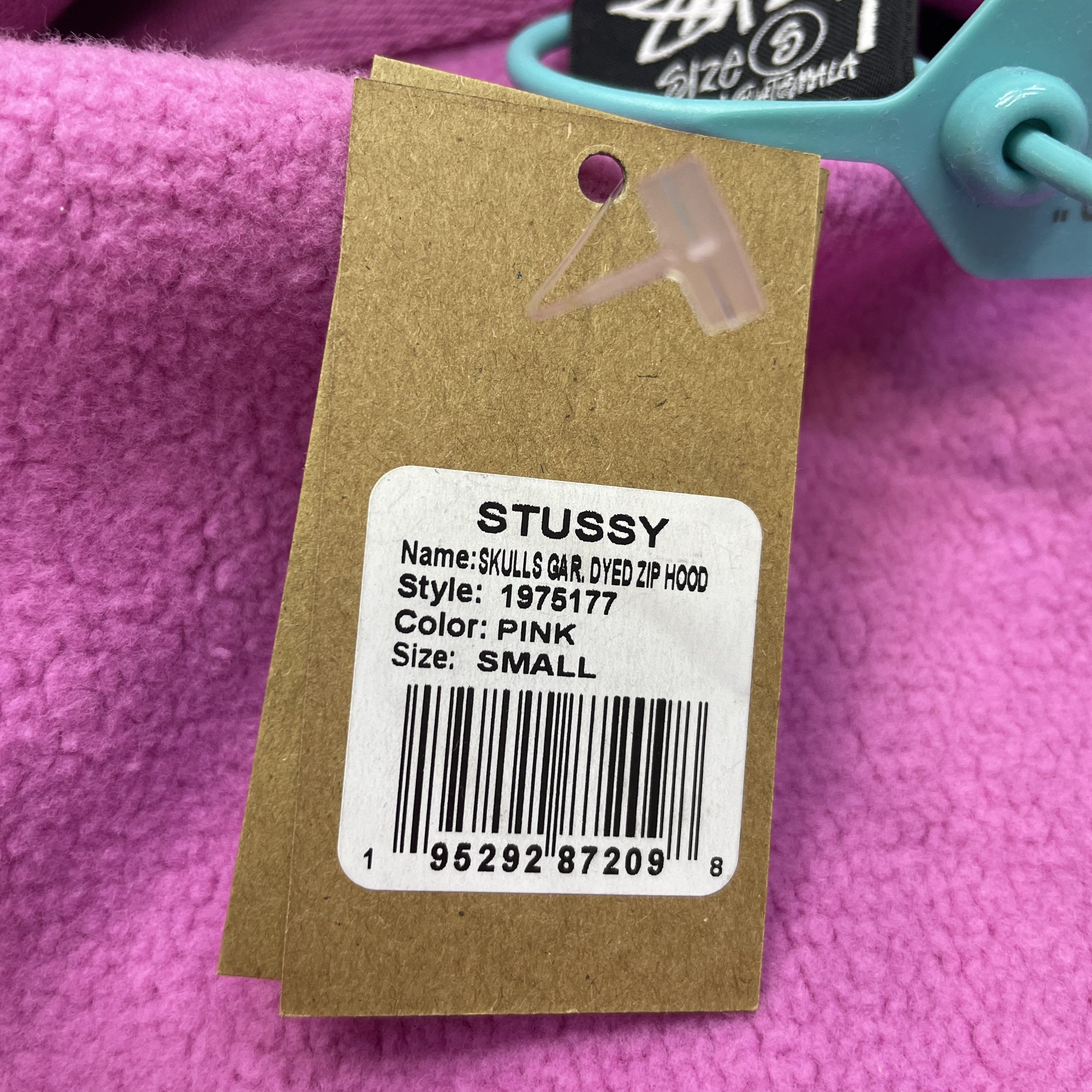 Stussy Stussy Skulls Pigment Dyed Zip Hoodie Pink Size S Size US S / EU 44-46 / 1 - 4 Thumbnail