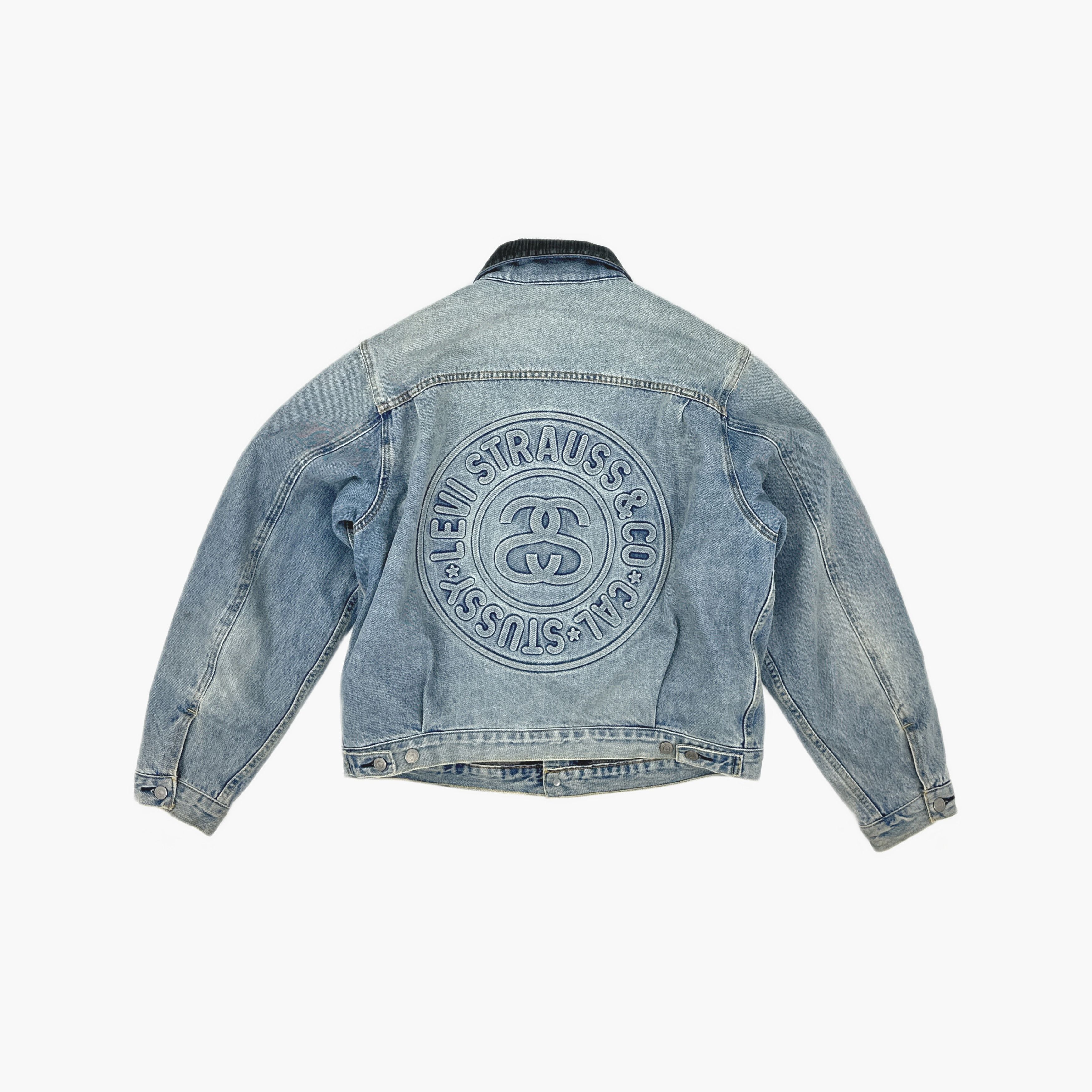 Levi's × Stussy Stussy x Levi's Logo Embossed Denim Jacket Size M Size US M / EU 48-50 / 2 - 2 Thumbnail