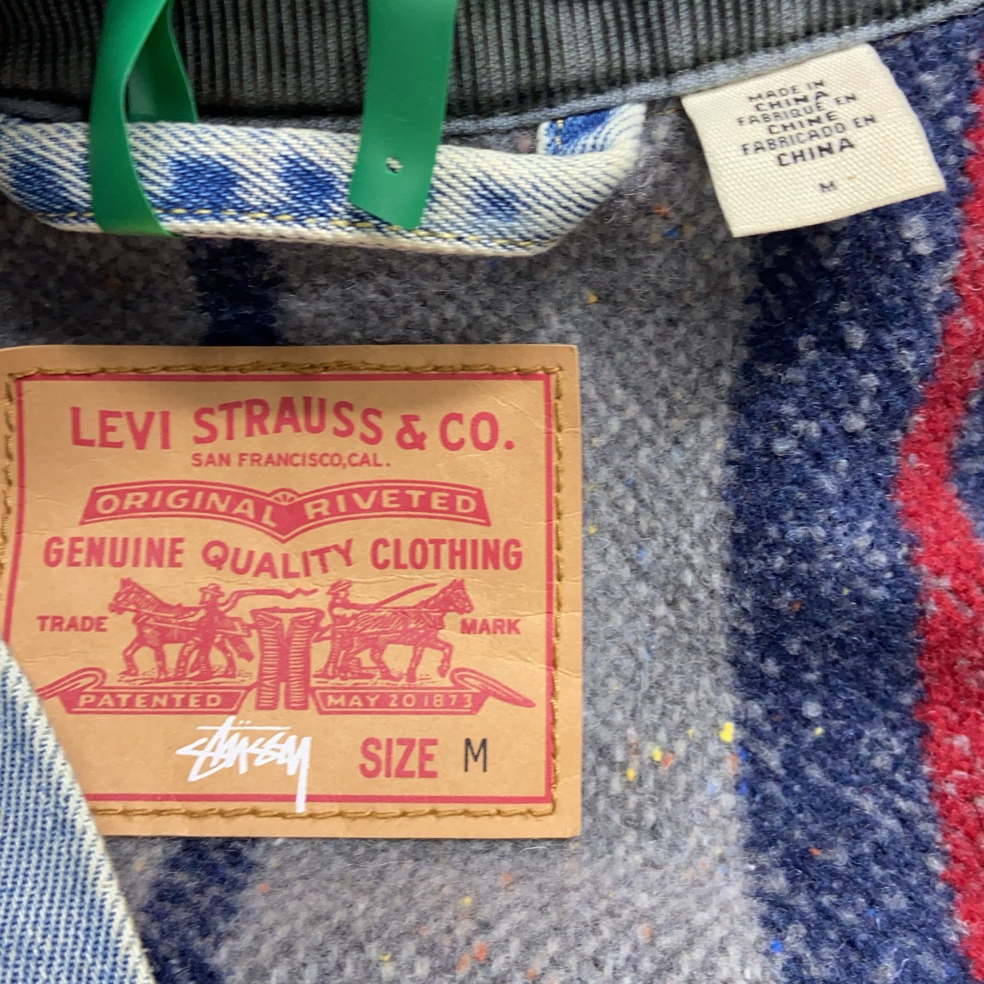 Levi's × Stussy Stussy x Levi's Logo Embossed Denim Jacket Size M Size US M / EU 48-50 / 2 - 3 Thumbnail
