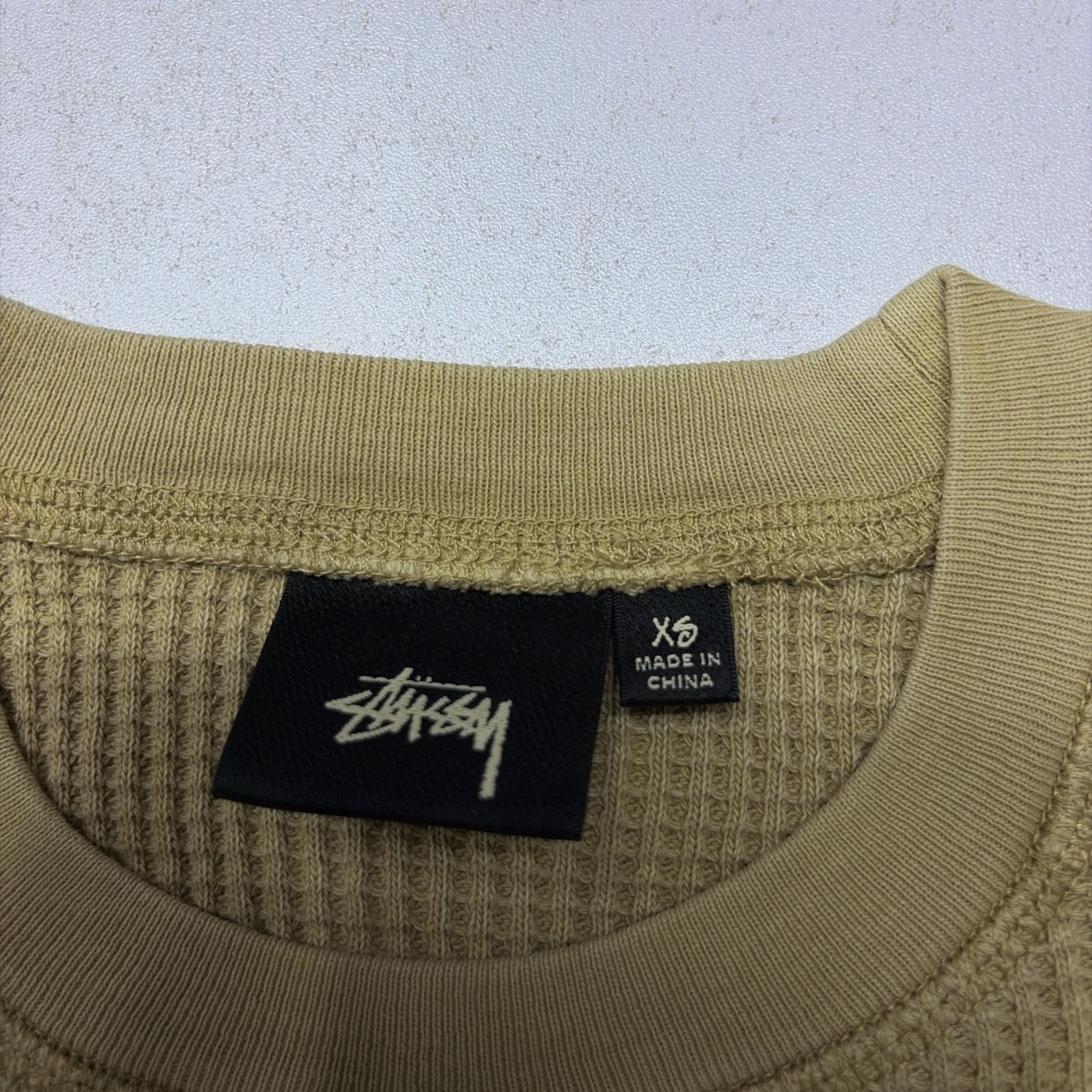 Stussy Stussy Waffle Knit Logo Long Sleeve Tee Size XS Size US XS / EU 42 / 0 - 4 Thumbnail