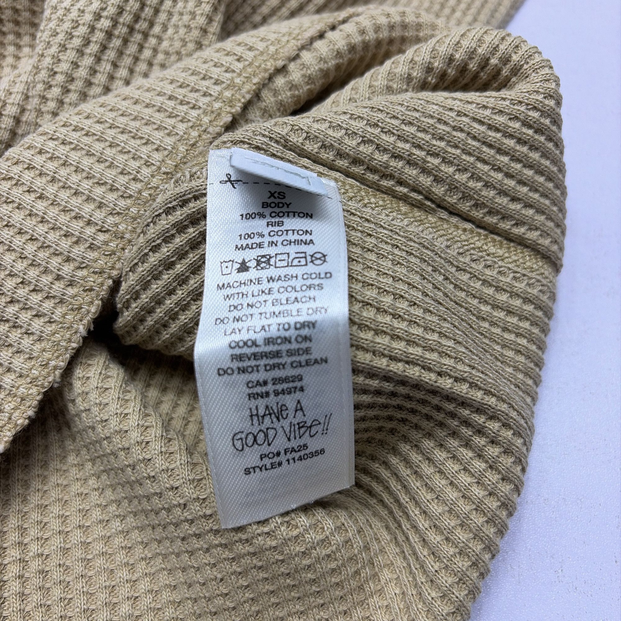 Stussy Stussy Waffle Knit Logo Long Sleeve Tee Size XS Size US XS / EU 42 / 0 - 3 Thumbnail