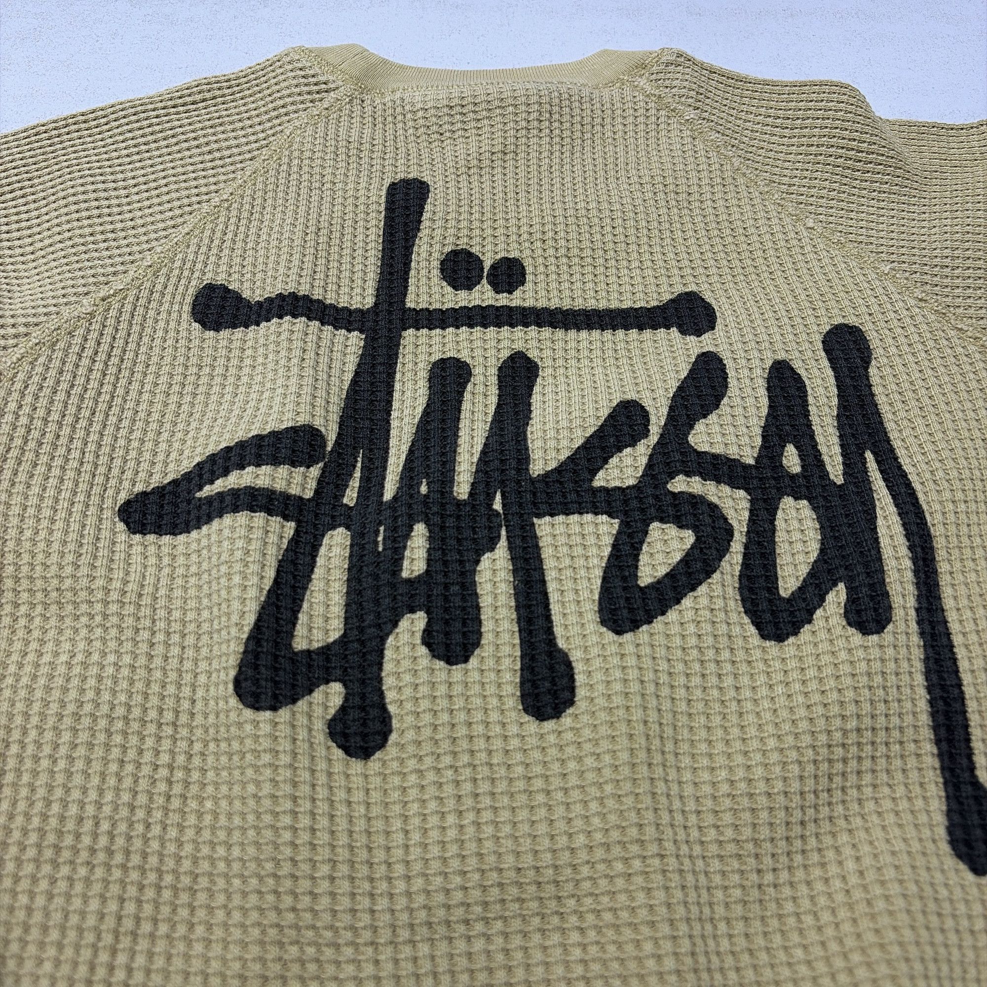 Stussy Stussy Waffle Knit Logo Long Sleeve Tee Size XS Size US XS / EU 42 / 0 - 5 Thumbnail