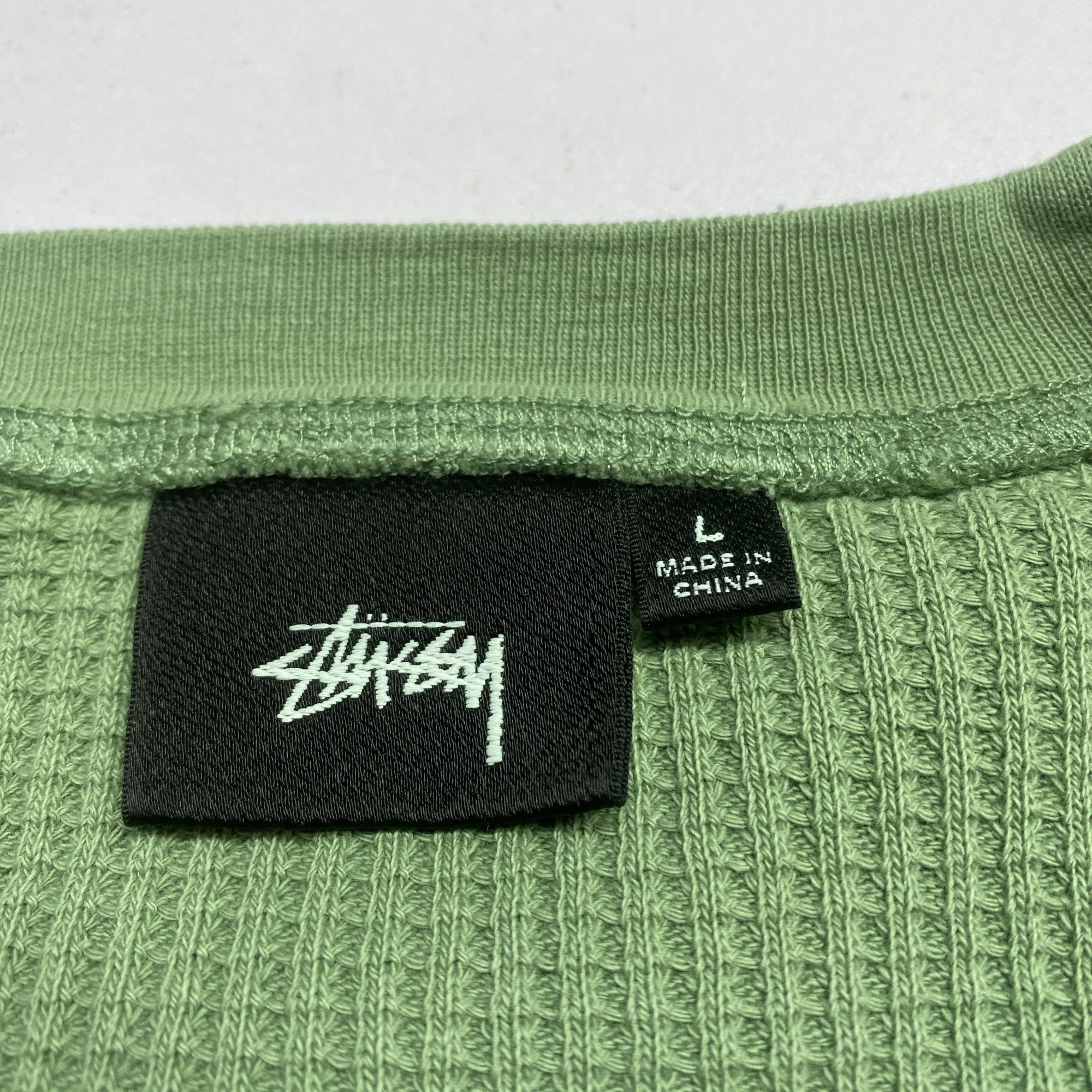 Stussy Stussy Waffle Logo Long Sleeve T-Shirt Size L Size US L / EU 52-54 / 3 - 3 Thumbnail