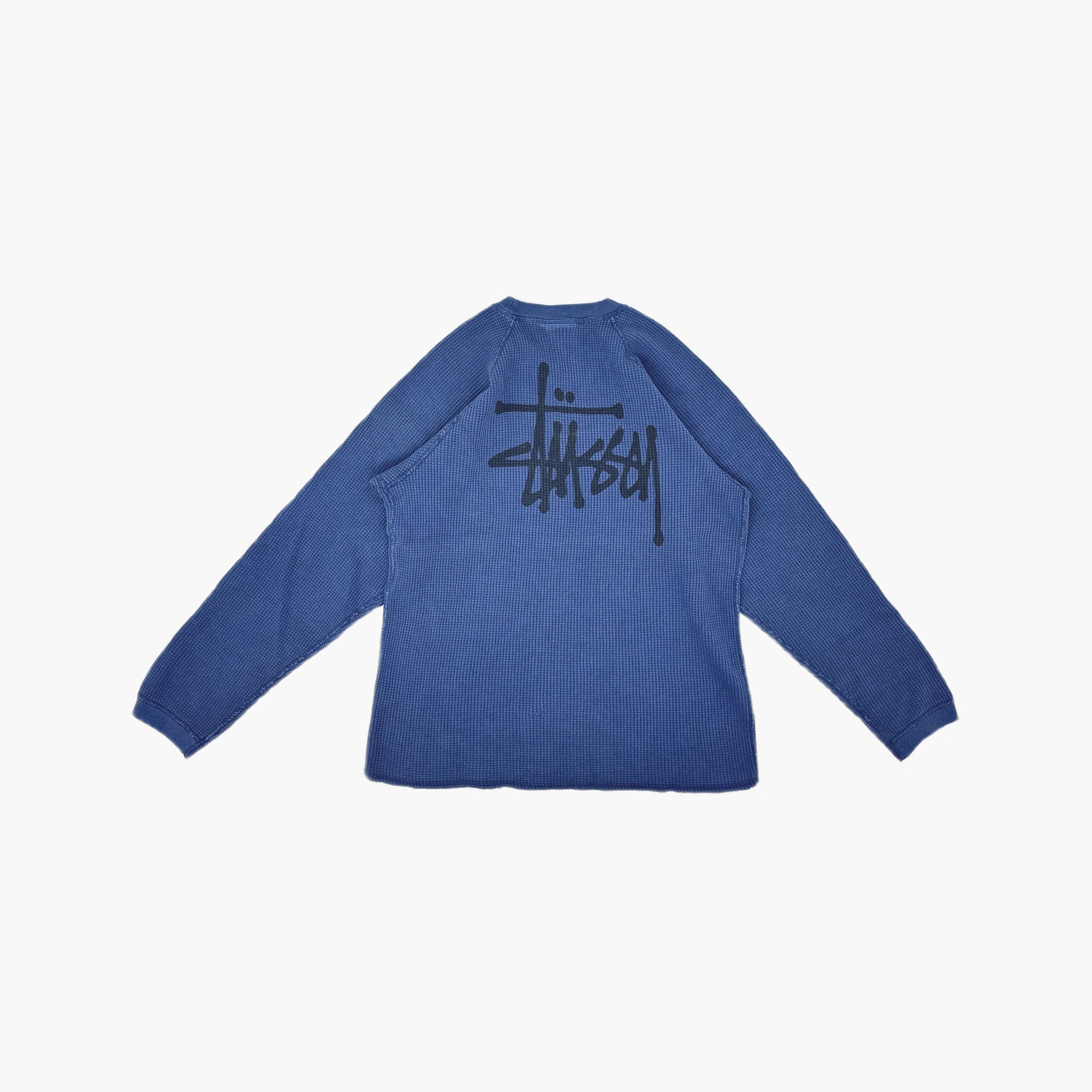 Stussy Stüssy Logo Waffle Long Sleeve T-Shirt Size L Size US L / EU 52-54 / 3 - 2 Thumbnail