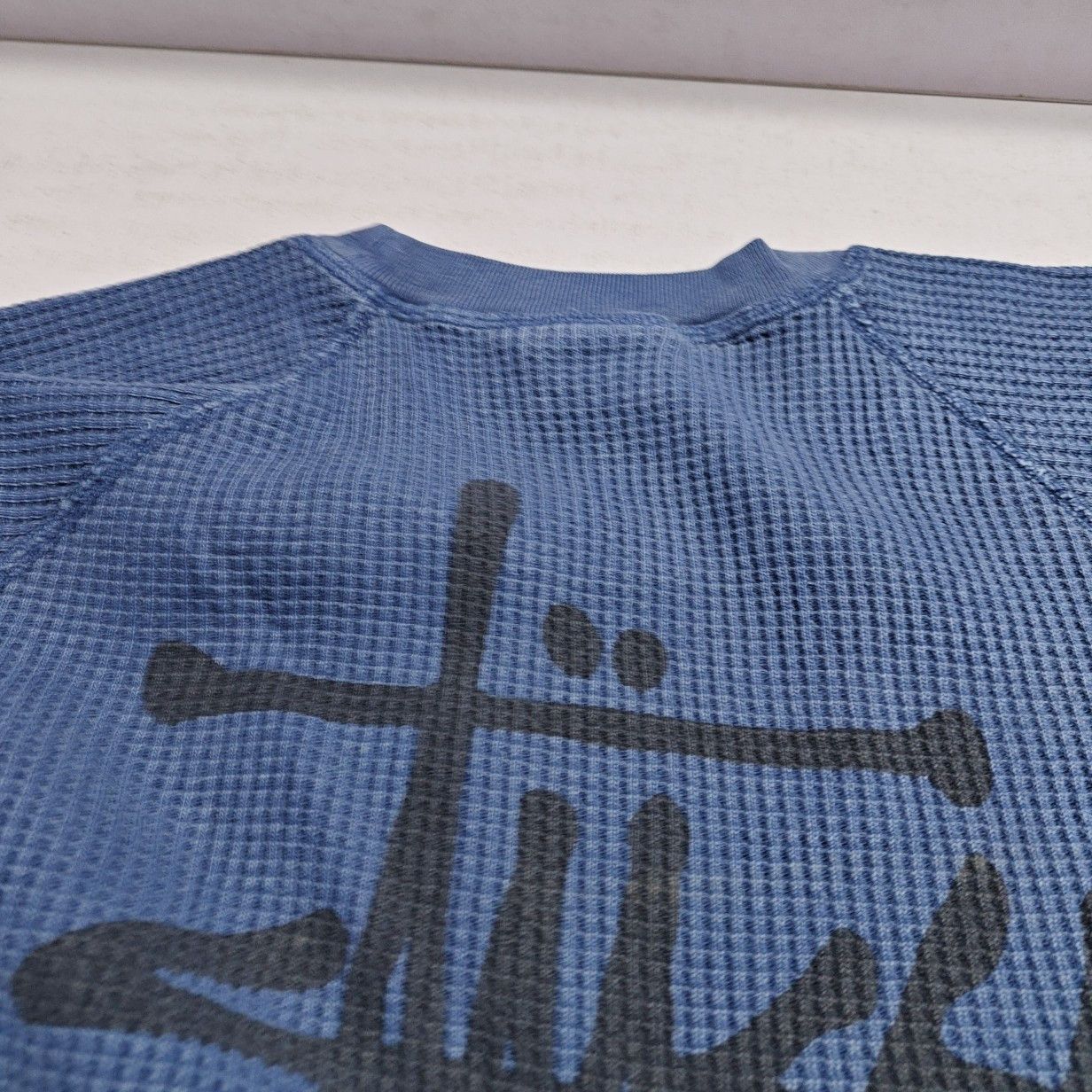 Stussy Stüssy Logo Waffle Long Sleeve T-Shirt Size L Size US L / EU 52-54 / 3 - 6 Thumbnail
