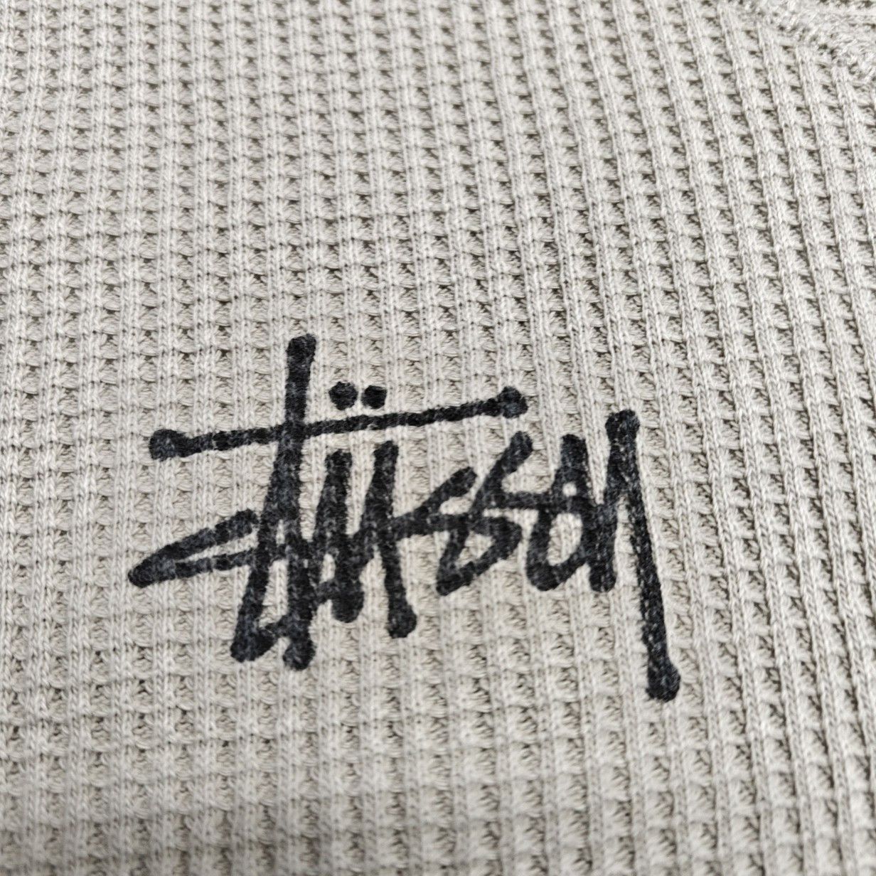 Stussy Stussy Waffle Knit Logo Long Sleeve T-Shirt Size L Size US L / EU 52-54 / 3 - 4 Thumbnail