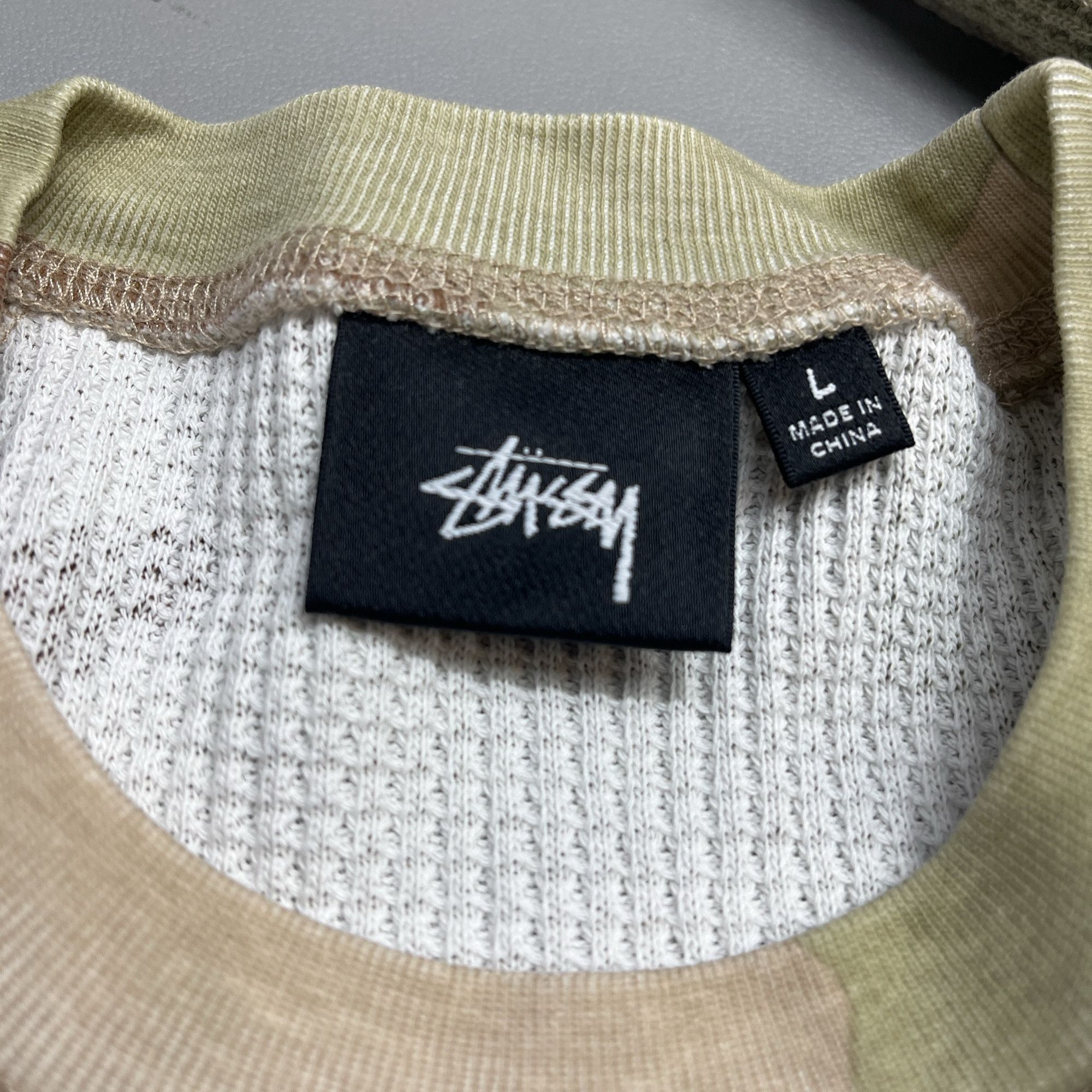 Stussy Stüssy Camo Waffle Thermal Long Sleeve Size L Size US L / EU 52-54 / 3 - 5 Thumbnail