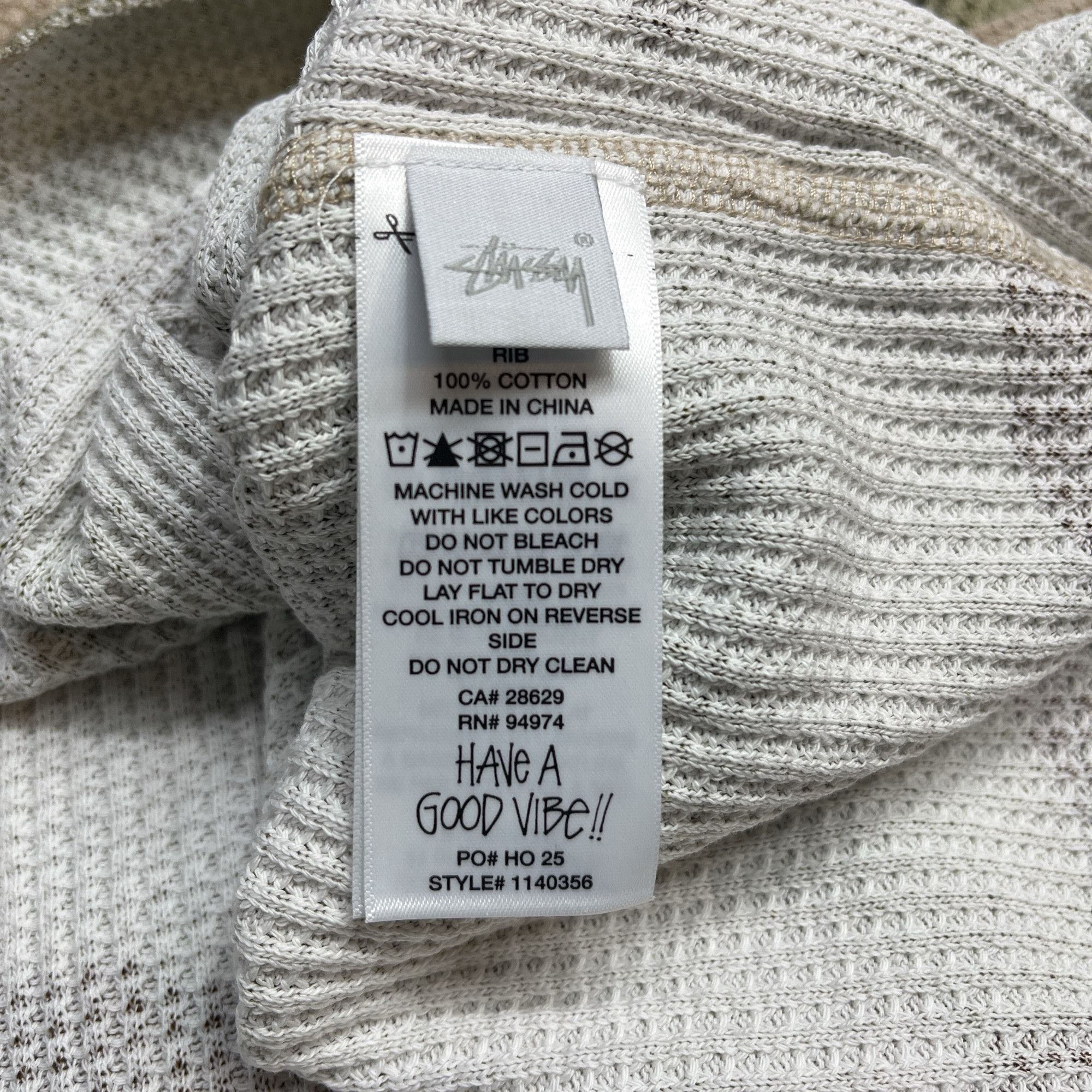 Stussy Stüssy Camo Waffle Thermal Long Sleeve Size L Size US L / EU 52-54 / 3 - 3 Thumbnail