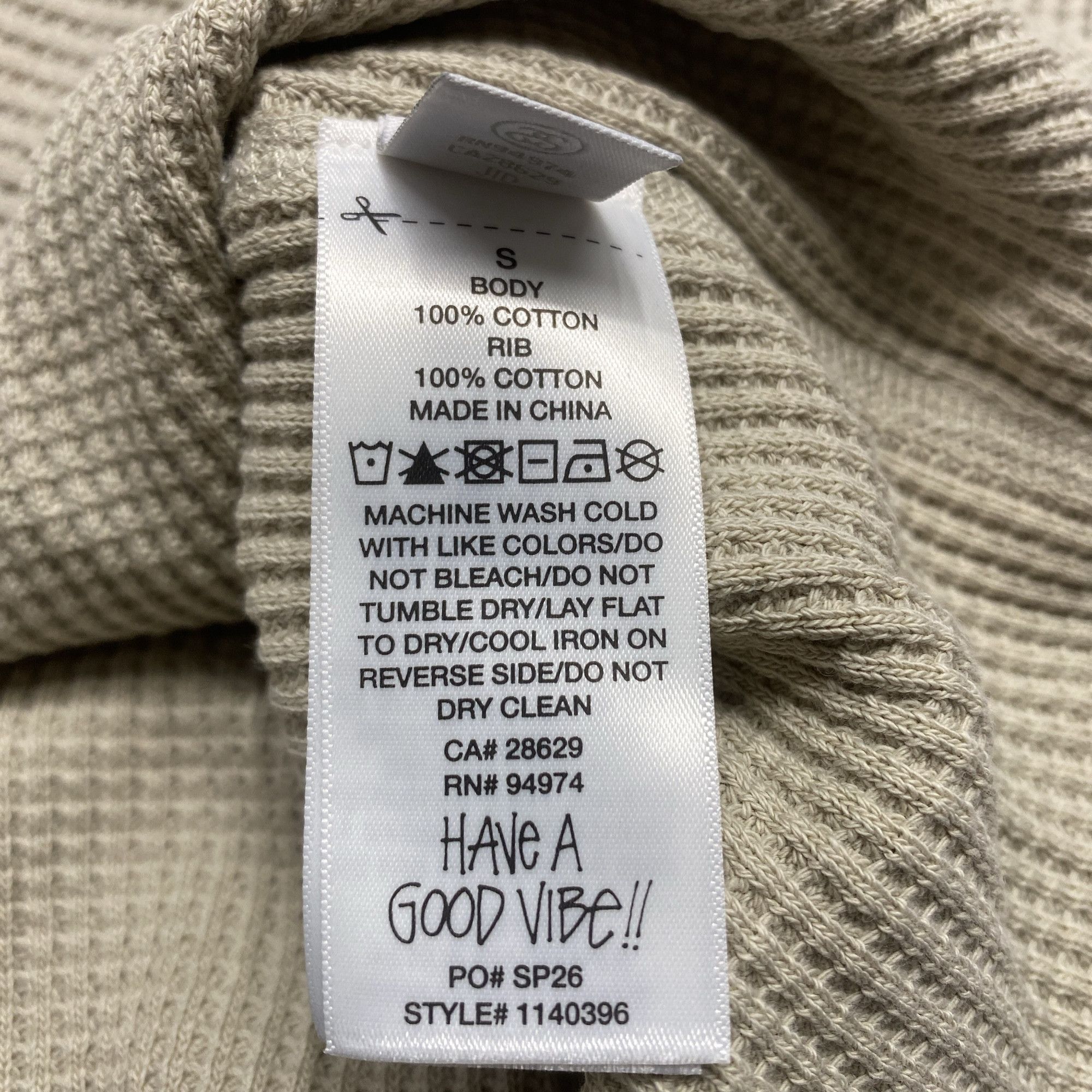 Stussy Stussy Waffle Knit Logo Long Sleeve Tee Size S Size US S / EU 44-46 / 1 - 3 Thumbnail