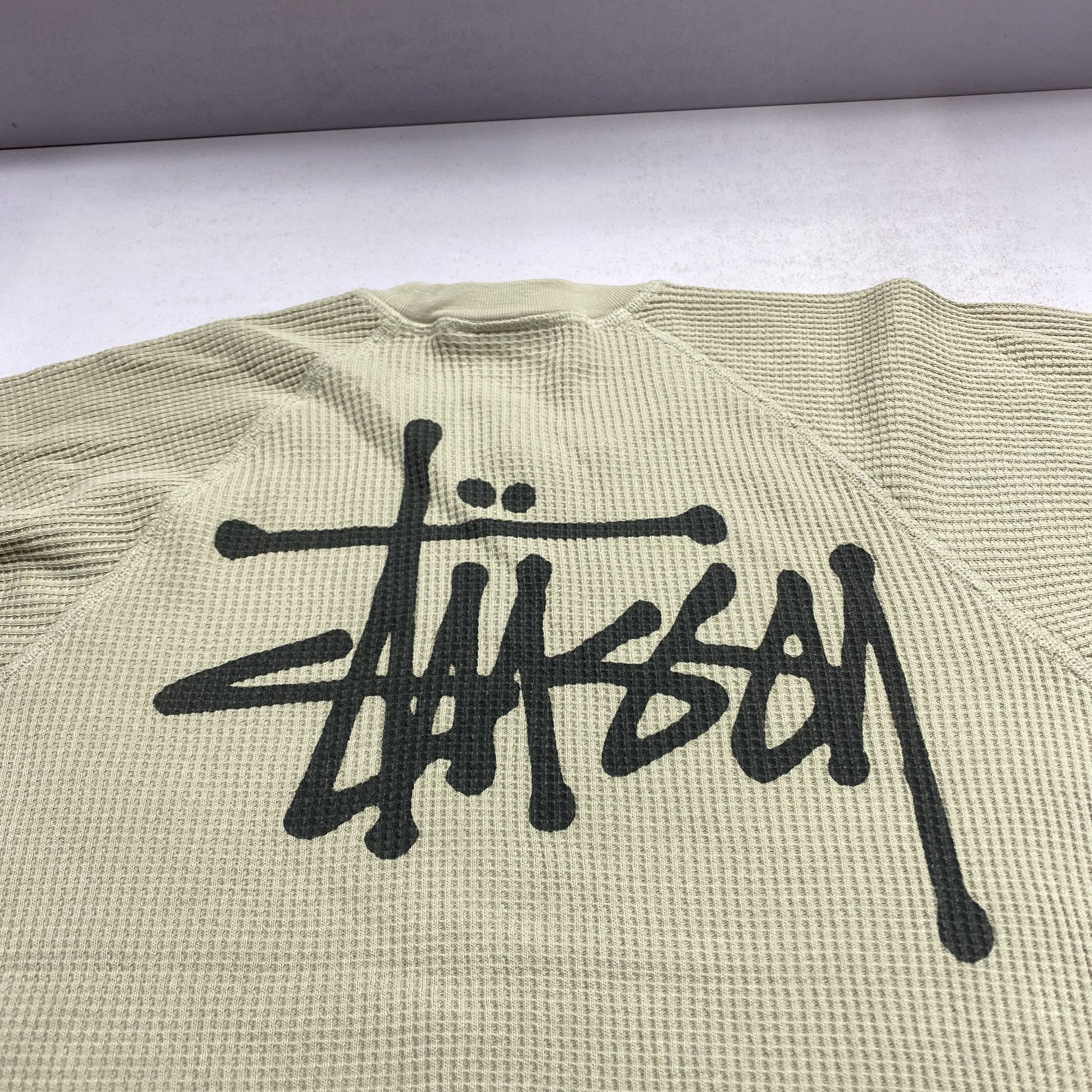 Stussy Stussy Waffle Knit Logo Long Sleeve Tee Size S Size US S / EU 44-46 / 1 - 6 Thumbnail