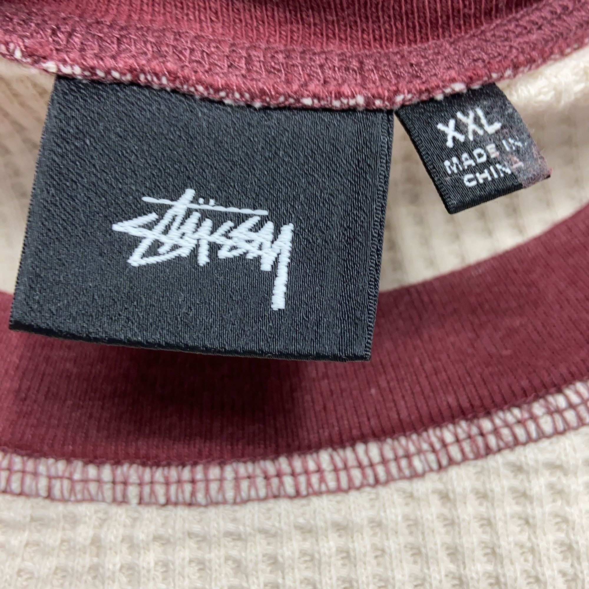 Stussy Stussy Logo Waffle Long Sleeve T-Shirt XXL Size US XXL / EU 58 / 5 - 3 Thumbnail