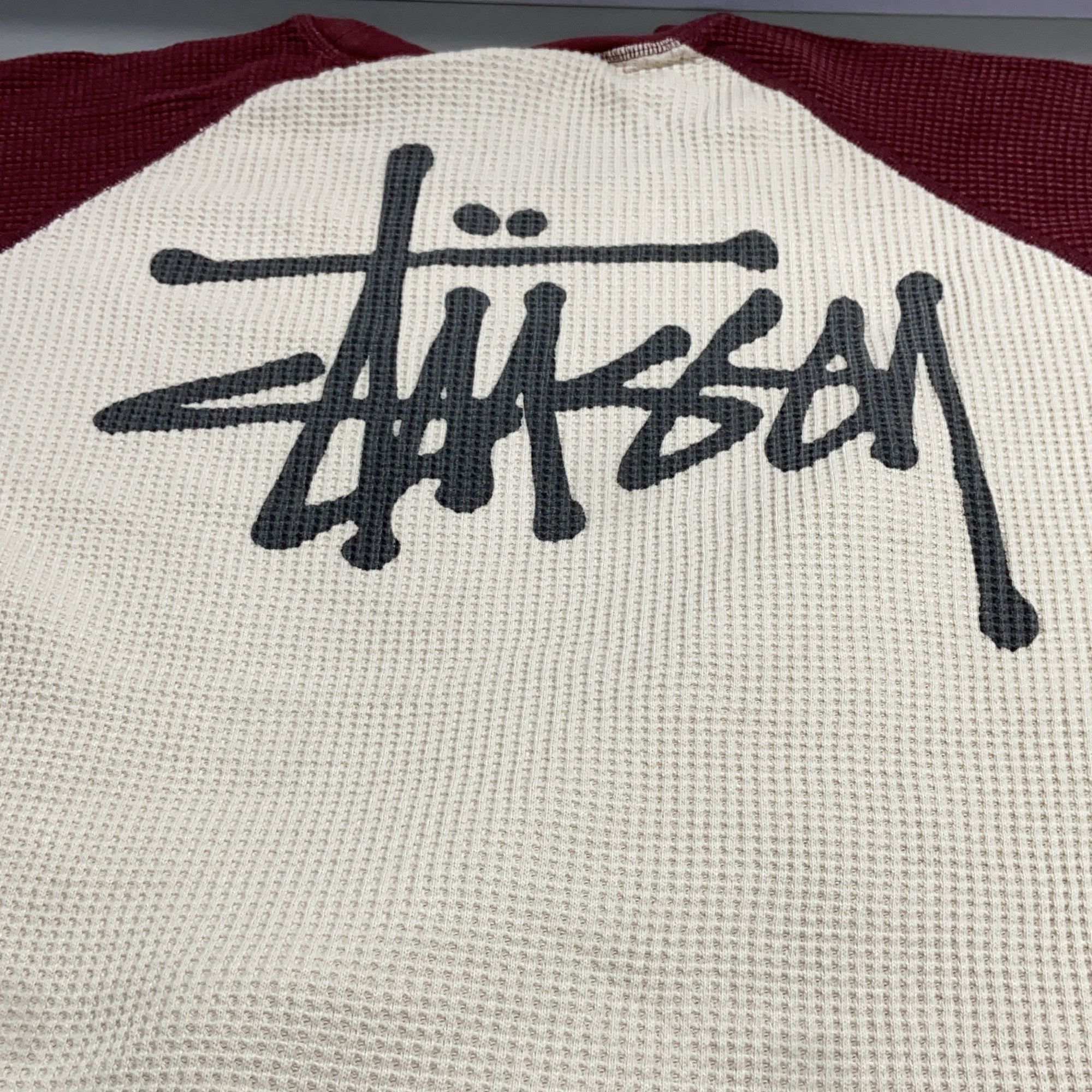 Stussy Stussy Logo Waffle Long Sleeve T-Shirt XXL Size US XXL / EU 58 / 5 - 6 Thumbnail