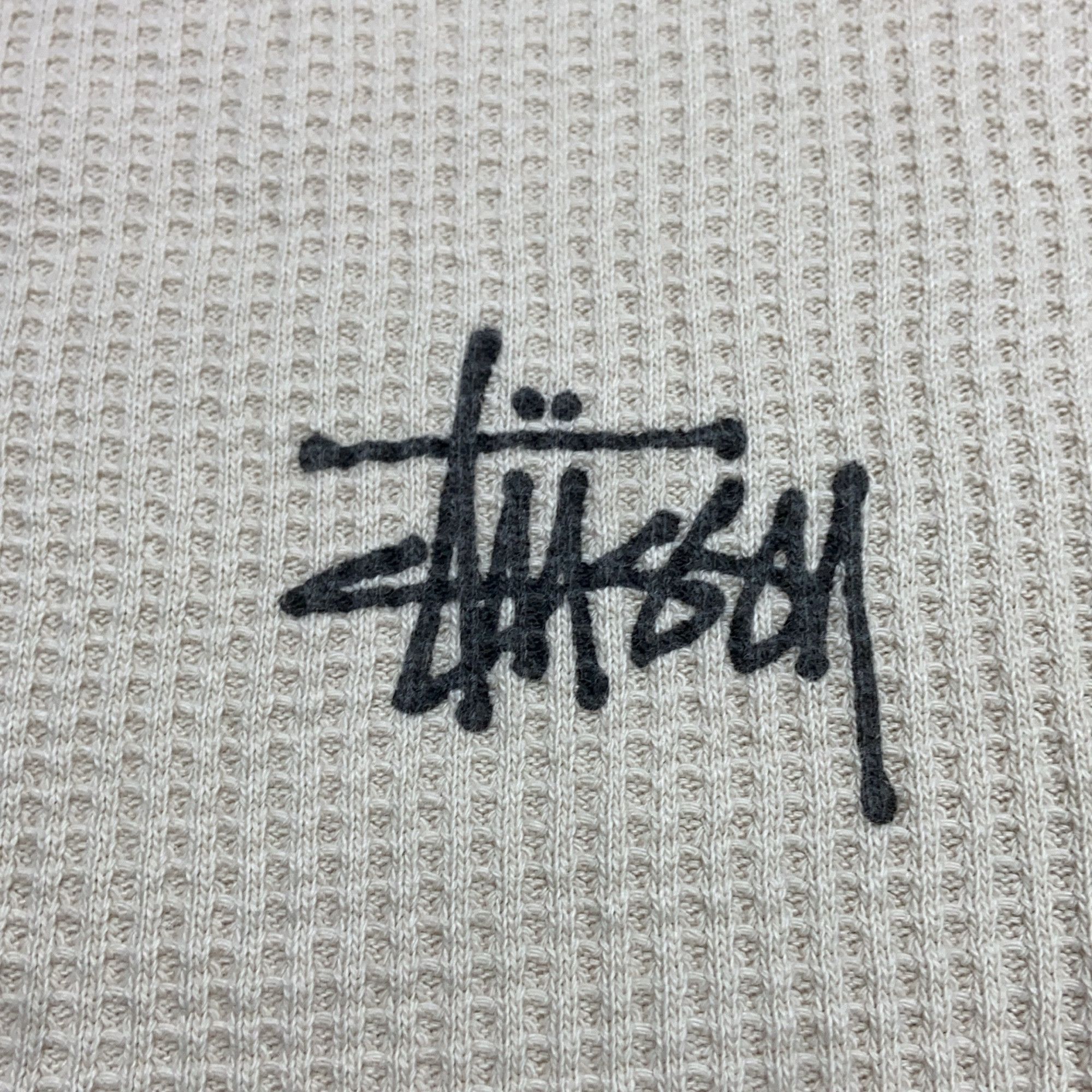 Stussy Stussy Logo Waffle Long Sleeve T-Shirt XXL Size US XXL / EU 58 / 5 - 4 Thumbnail