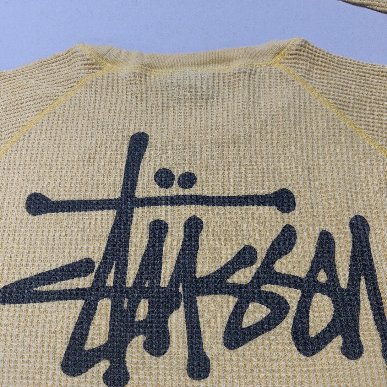 Stussy Stussy Waffle Knit Logo Long Sleeve Tee XXL Size US XXL / EU 58 / 5 - 6 Thumbnail